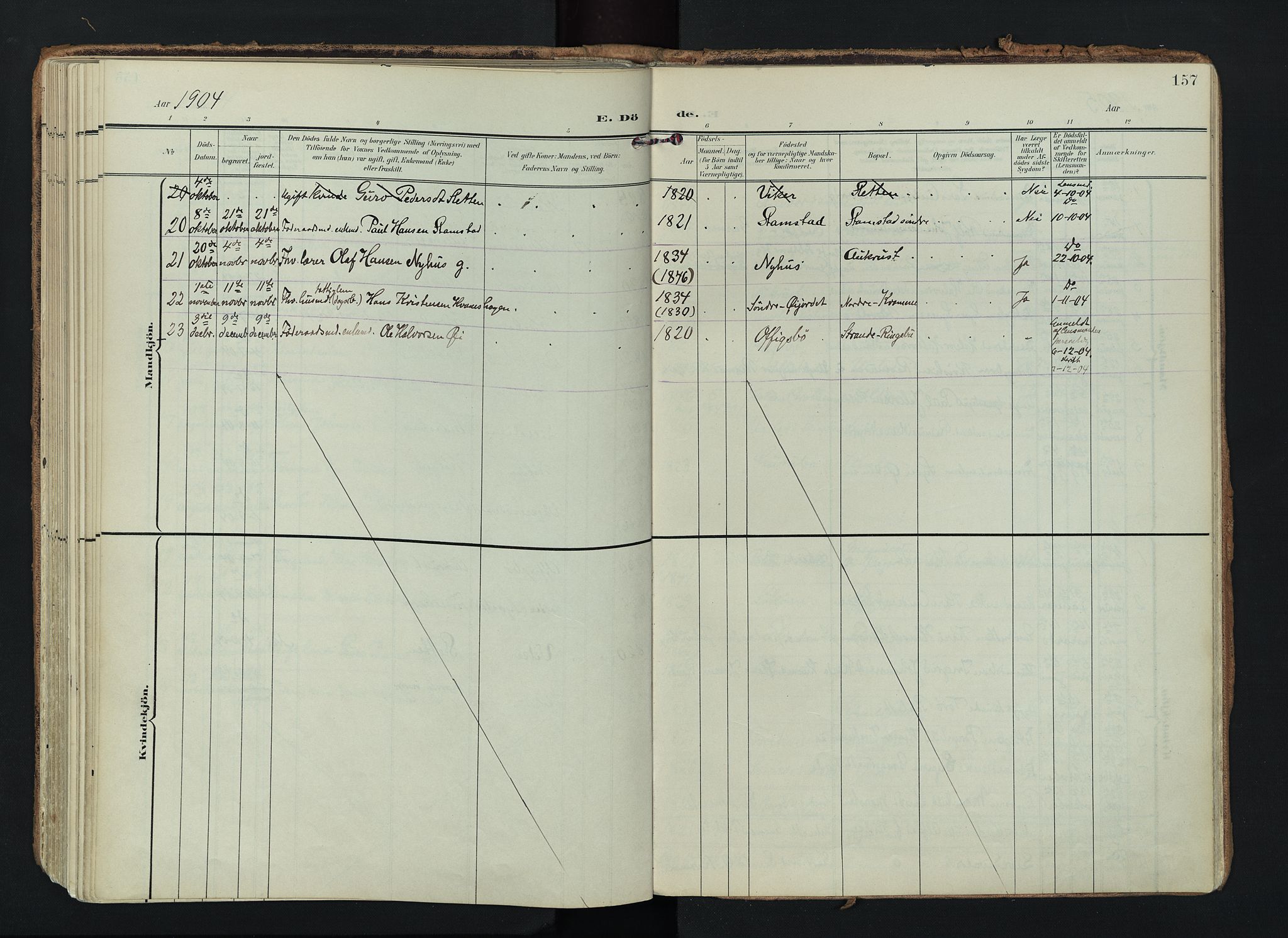 Lom prestekontor, AV/SAH-PREST-070/K/L0010: Parish register (official) no. 10, 1899-1926, p. 157