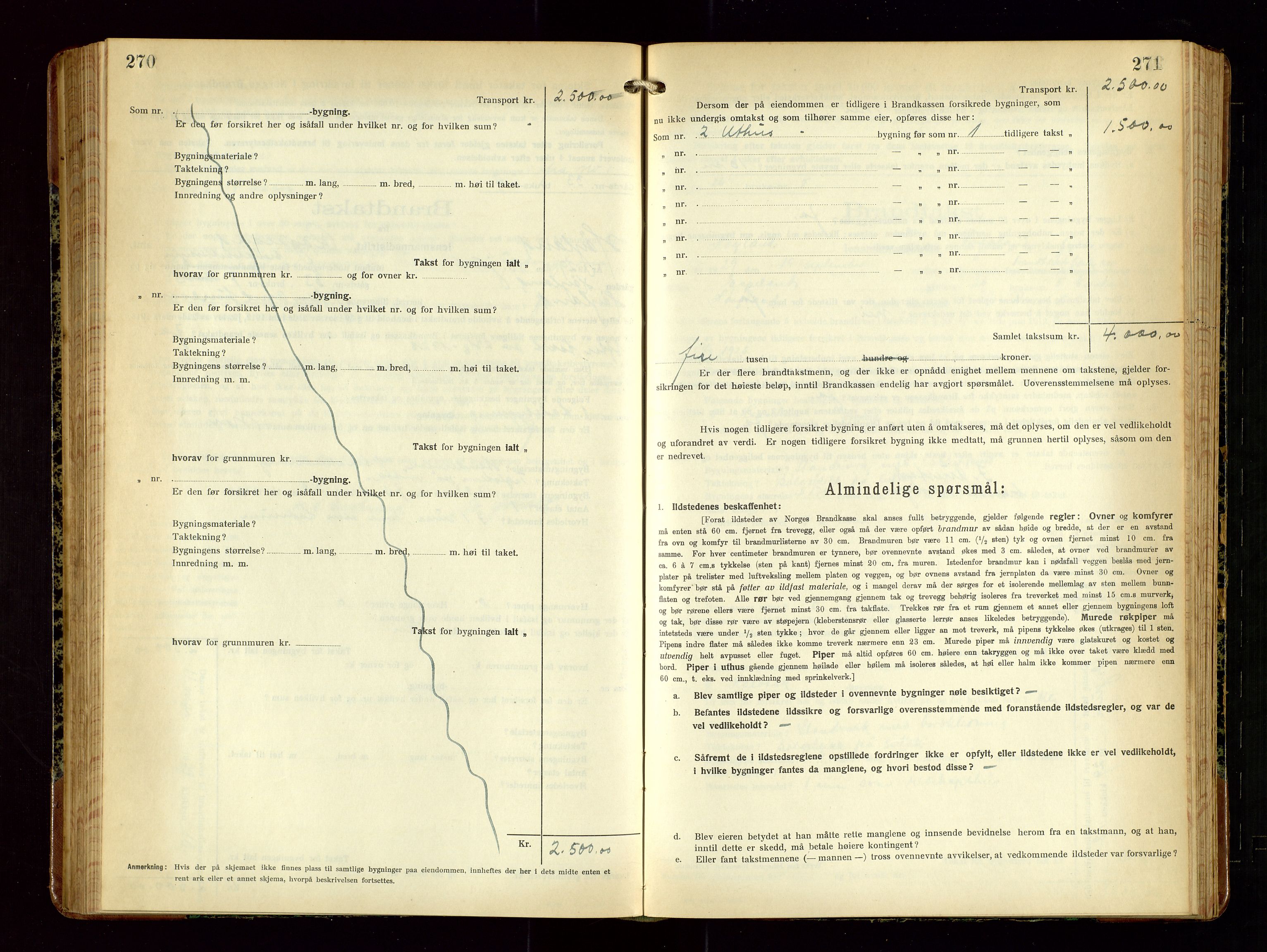Høyland/Sandnes lensmannskontor, AV/SAST-A-100166/Gob/L0004: "Brandtakstprotokol", 1924-1933, p. 270-271