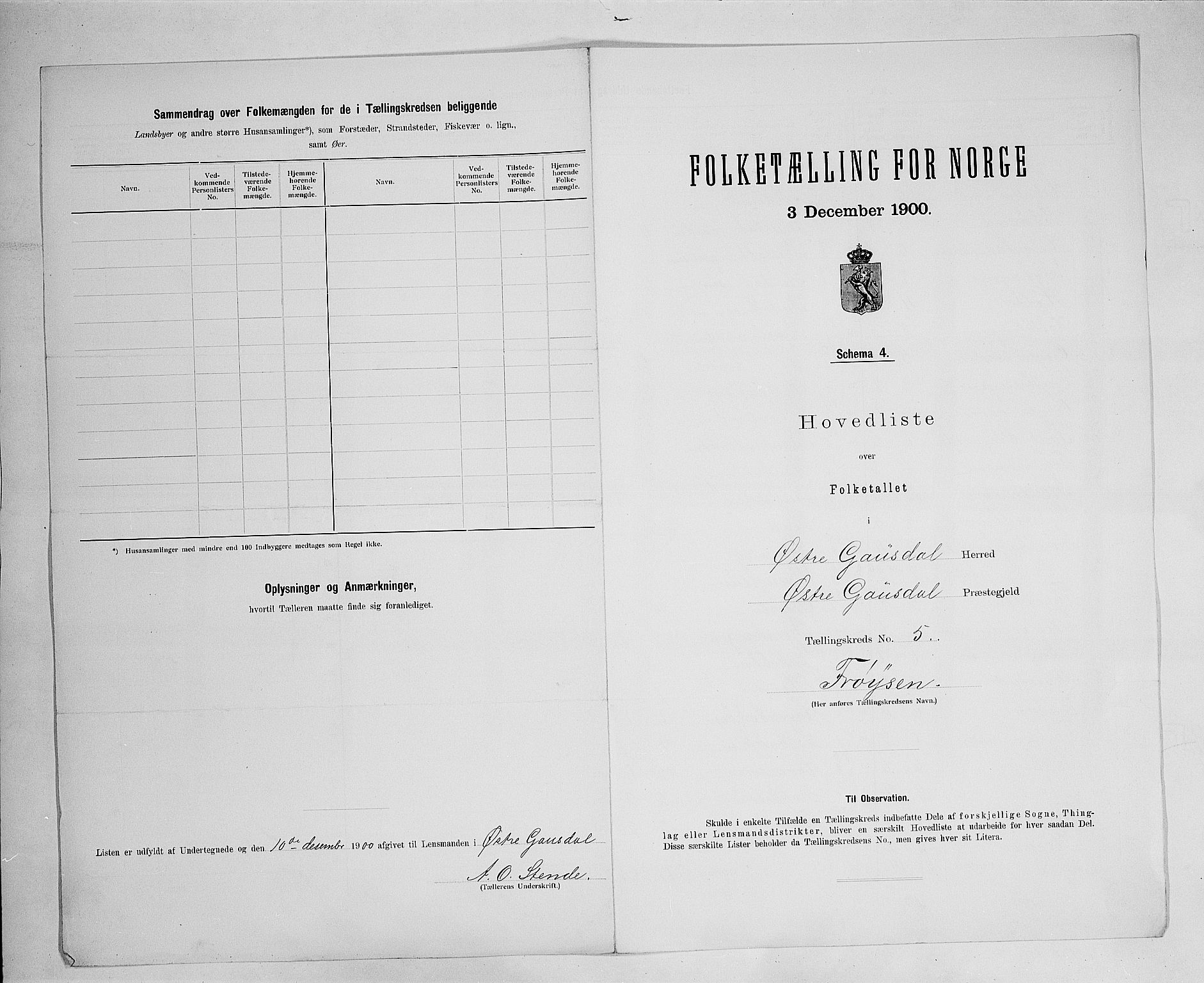 SAH, 1900 census for Østre Gausdal, 1900, p. 25