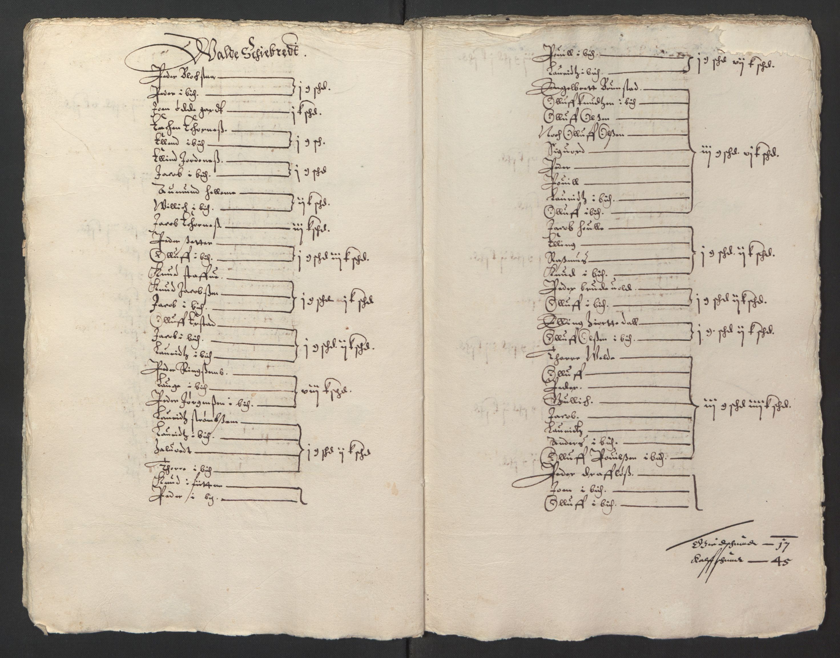 Stattholderembetet 1572-1771, RA/EA-2870/Ek/L0003/0001: Jordebøker til utlikning av garnisonsskatt 1624-1626: / Jordebøker for Bergenhus len, 1624-1625, p. 301