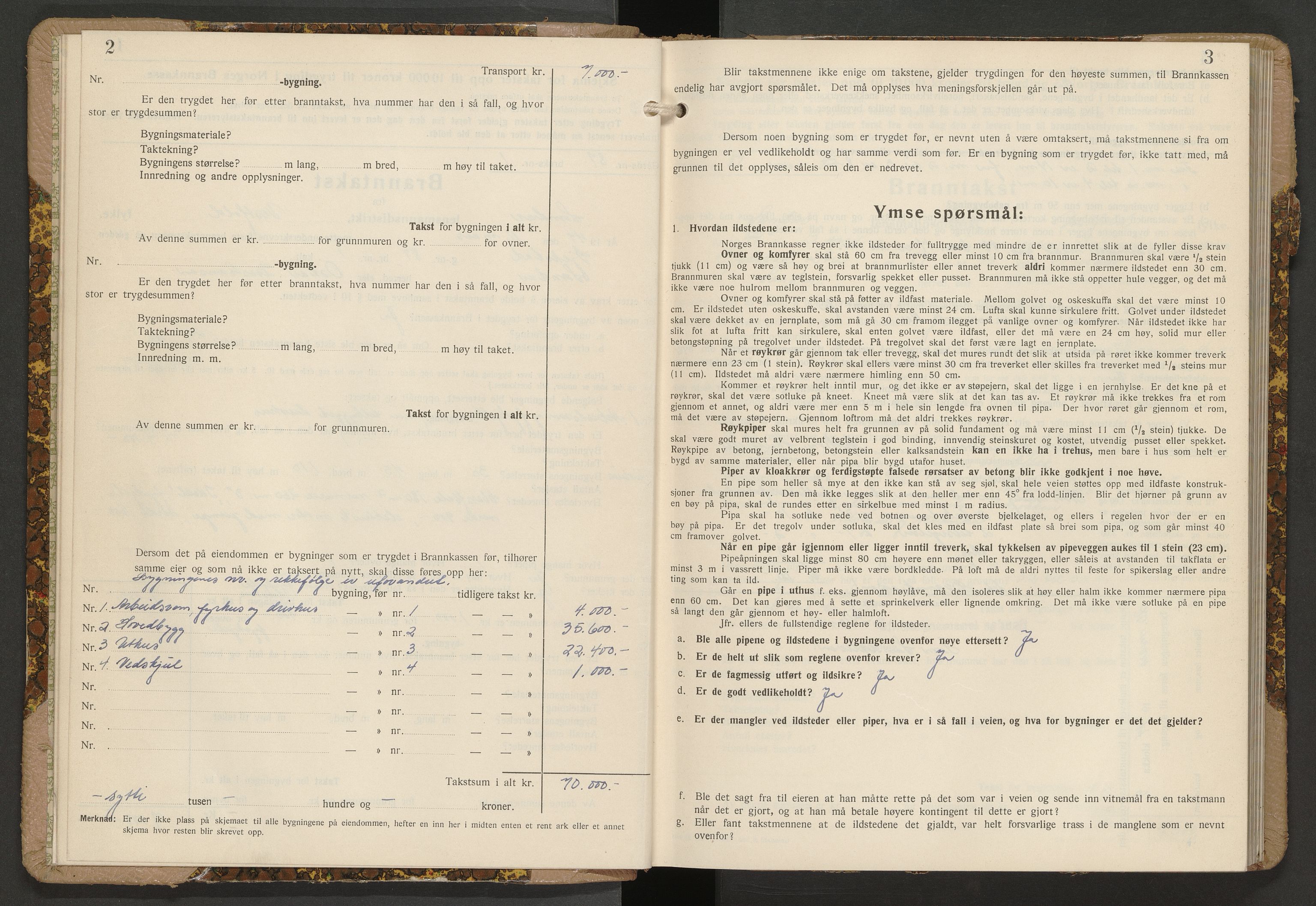 Sandar lensmannskontor, AV/SAKO-A-545/Y/Yc/Ycb/L0008: Skjematakstprotokoll, 1944-1952