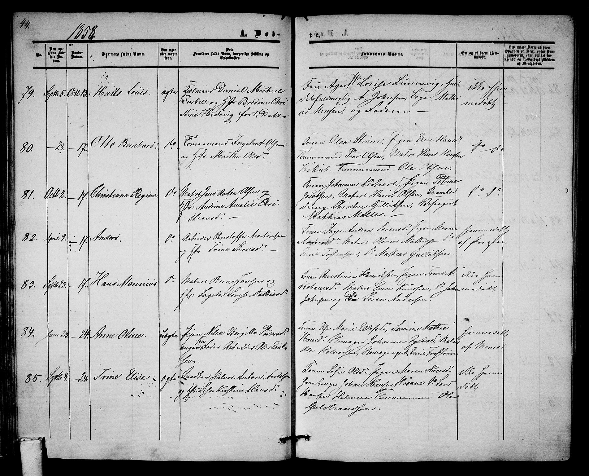 Tønsberg kirkebøker, AV/SAKO-A-330/G/Ga/L0003: Parish register (copy) no. 3, 1855-1864, p. 44