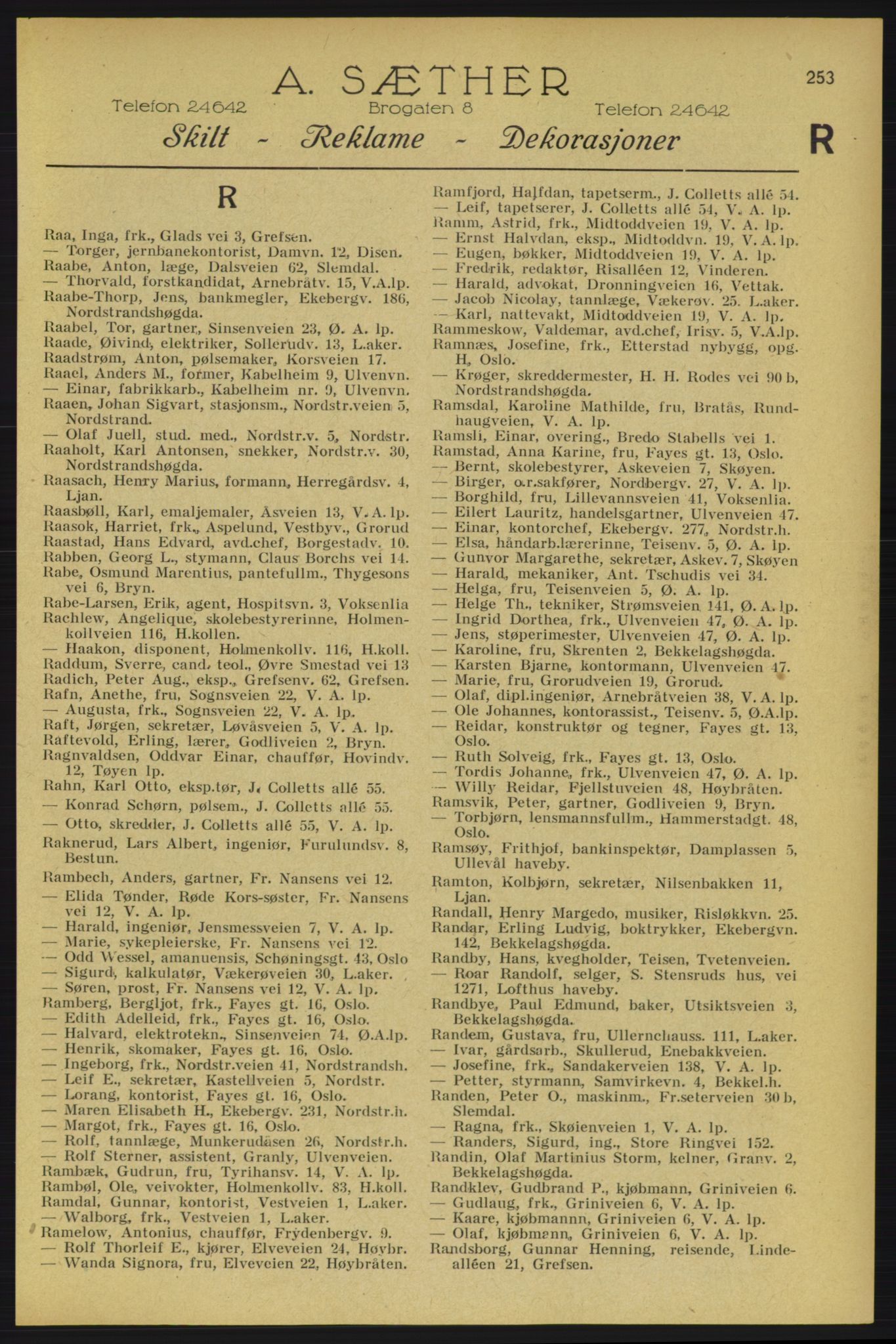 Aker adressebok/adressekalender, PUBL/001/A/005: Aker adressebok, 1934-1935, p. 253