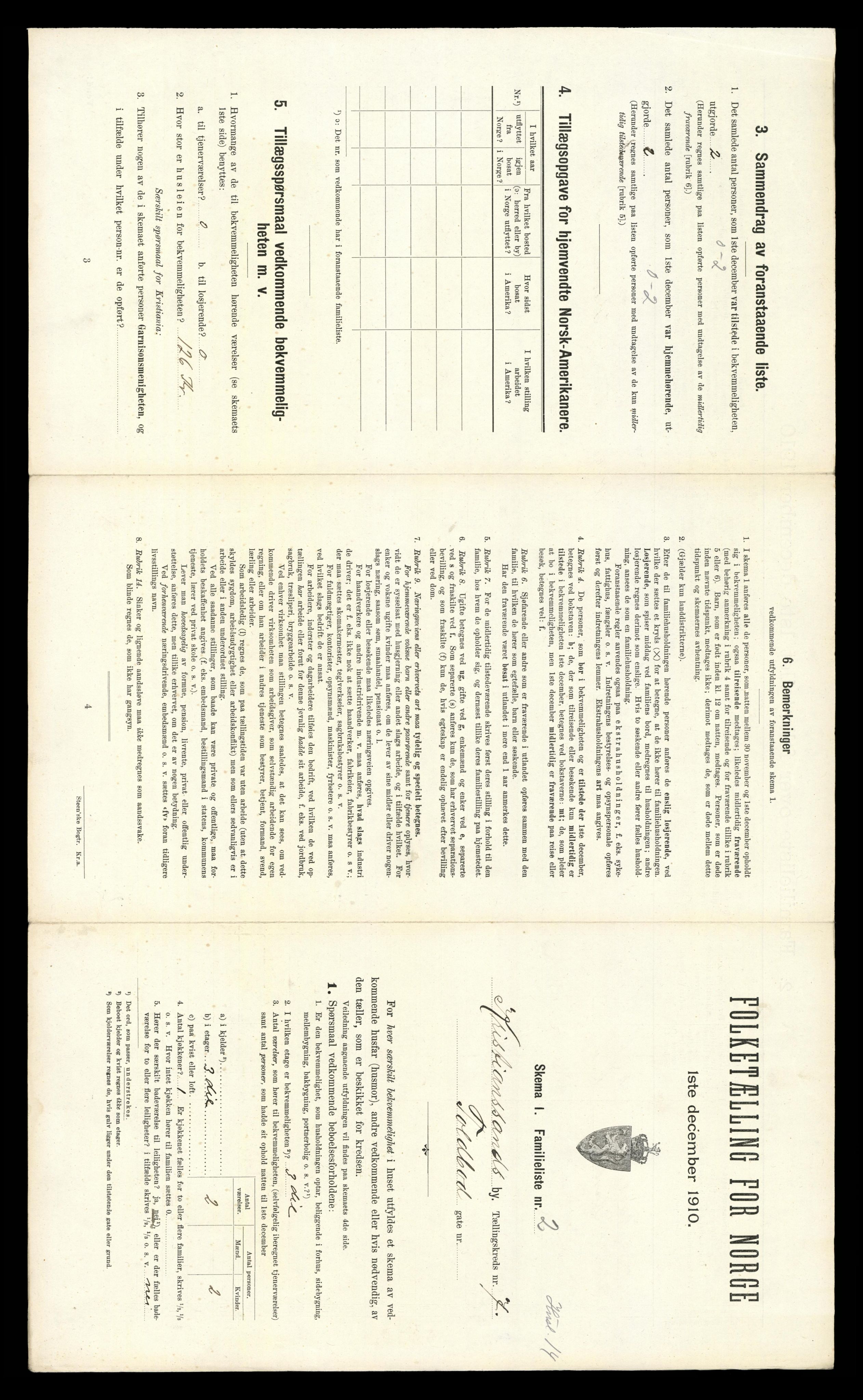 RA, 1910 census for Kristiansand, 1910, p. 1620