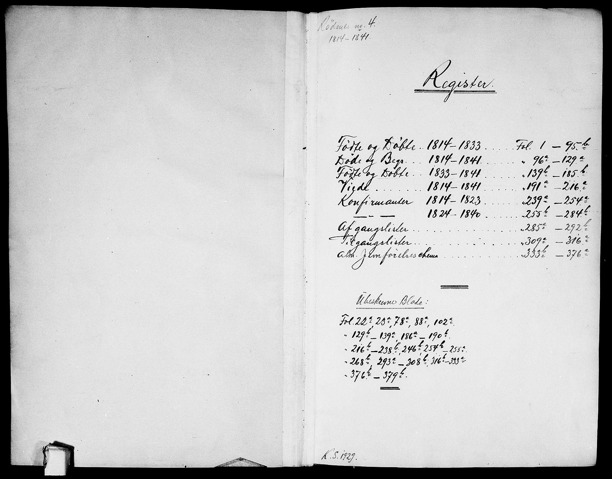 Rødenes prestekontor Kirkebøker, AV/SAO-A-2005/G/Ga/L0001: Parish register (copy) no.  I 1, 1814-1841