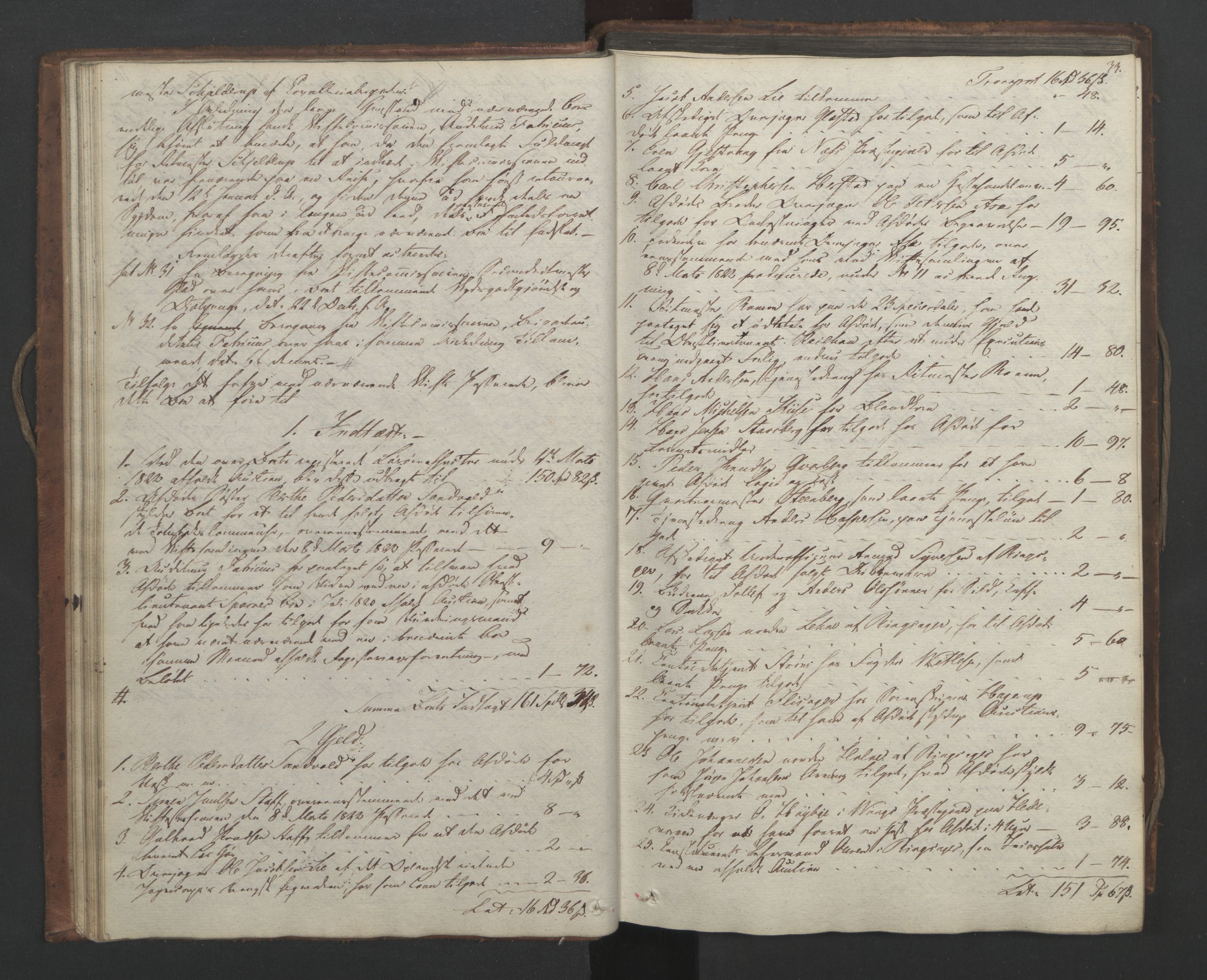 Forsvaret, Generalauditøren, AV/RA-RAFA-1772/F/Fj/Fjc/L0011: Skifteprotokol for Kavallrie-Brigaden 31.10. 1821 - 14. 2. 1825., 1821-1825, p. 32b-33a