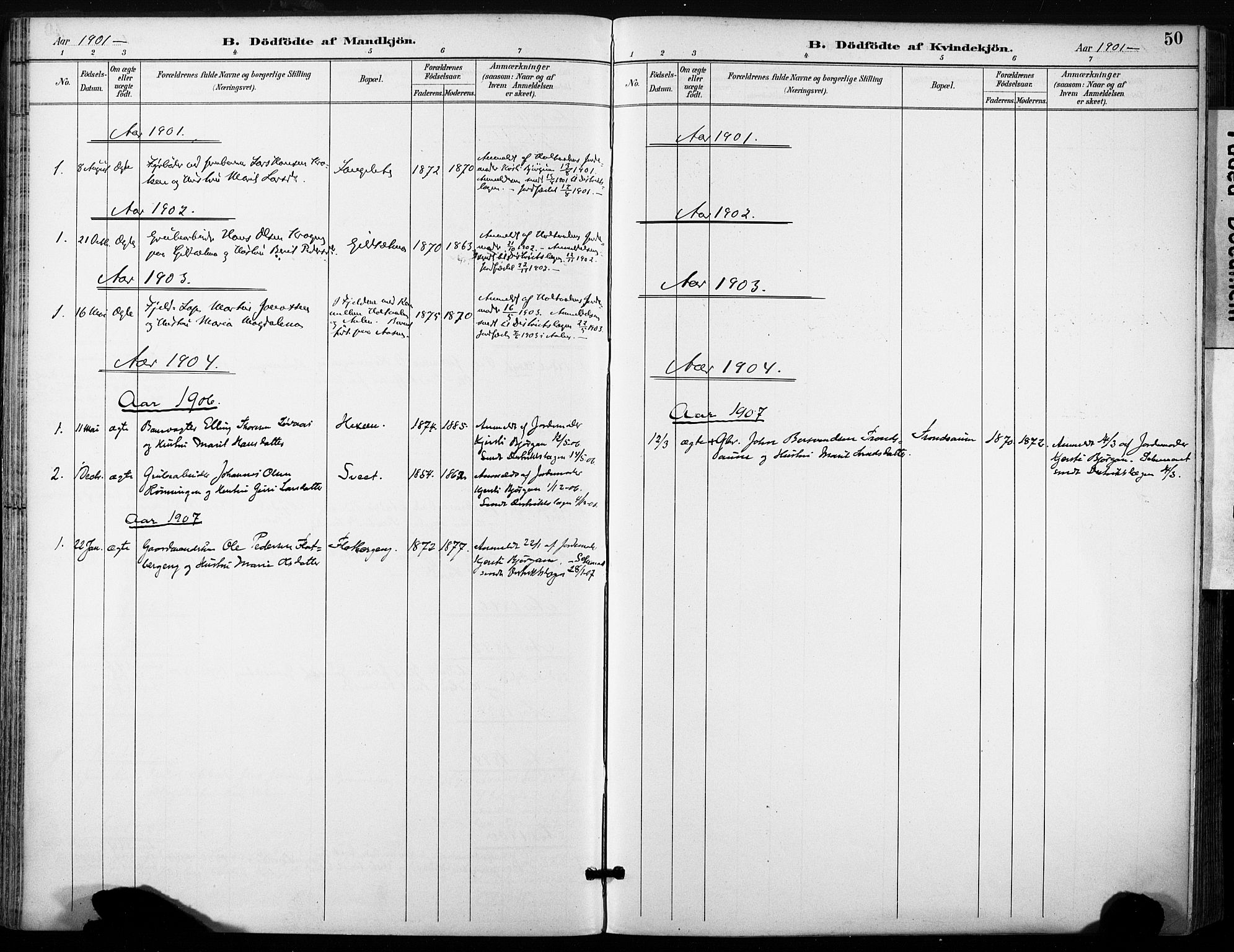 Ministerialprotokoller, klokkerbøker og fødselsregistre - Sør-Trøndelag, SAT/A-1456/685/L0973: Parish register (official) no. 685A10, 1891-1907, p. 50