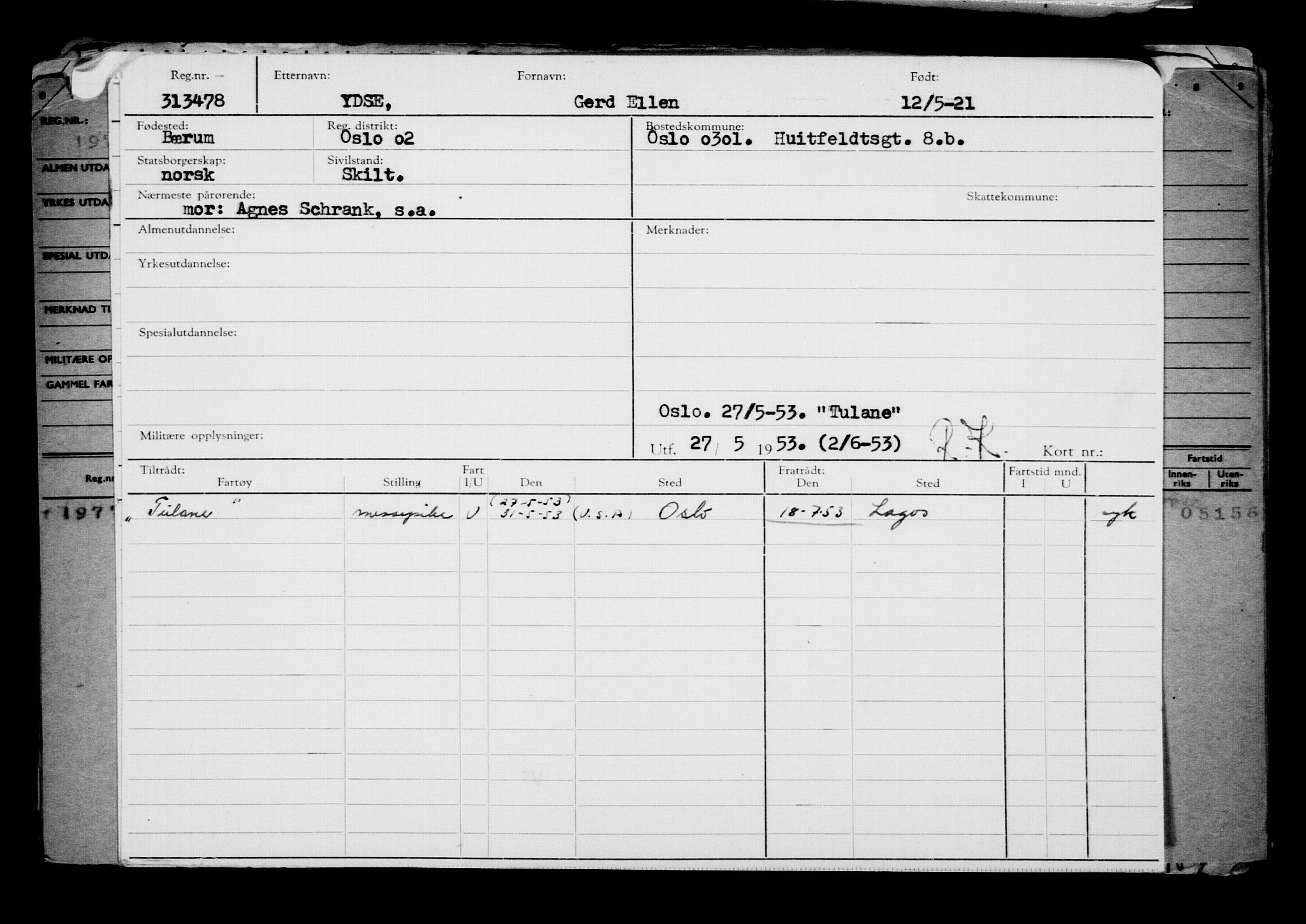 Direktoratet for sjømenn, AV/RA-S-3545/G/Gb/L0193: Hovedkort, 1921, p. 450