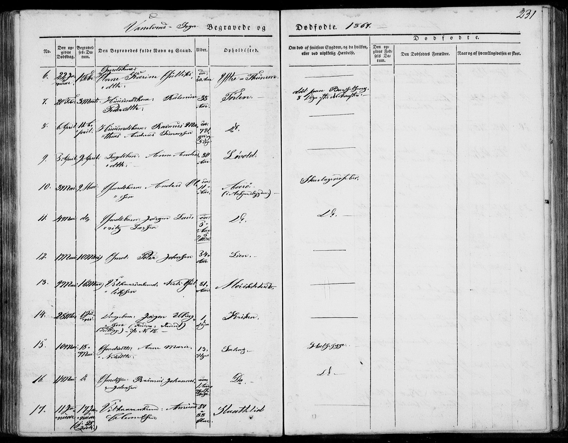 Ministerialprotokoller, klokkerbøker og fødselsregistre - Møre og Romsdal, SAT/A-1454/501/L0006: Parish register (official) no. 501A06, 1844-1868, p. 231