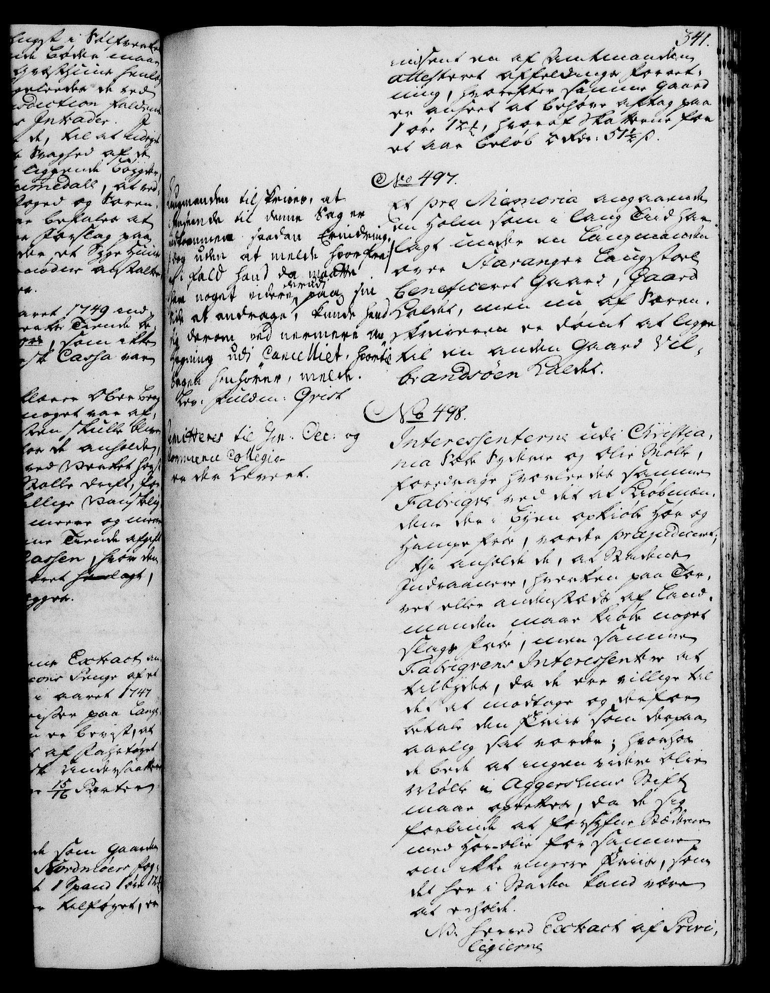 Rentekammeret, Kammerkanselliet, RA/EA-3111/G/Gh/Gha/L0030: Norsk ekstraktmemorialprotokoll (merket RK 53.75), 1749-1751, p. 341