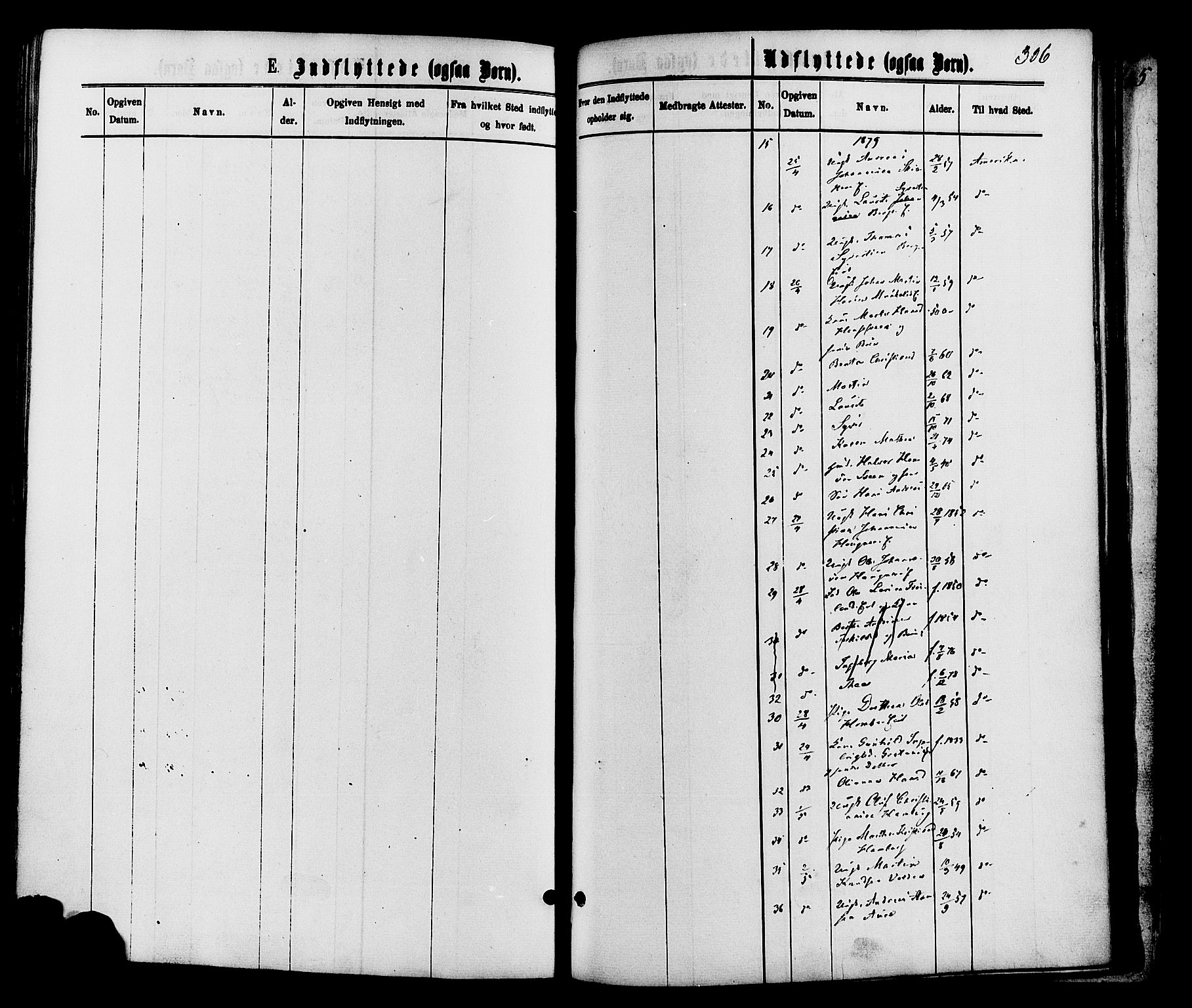 Nordre Land prestekontor, SAH/PREST-124/H/Ha/Haa/L0002: Parish register (official) no. 2, 1872-1881, p. 306