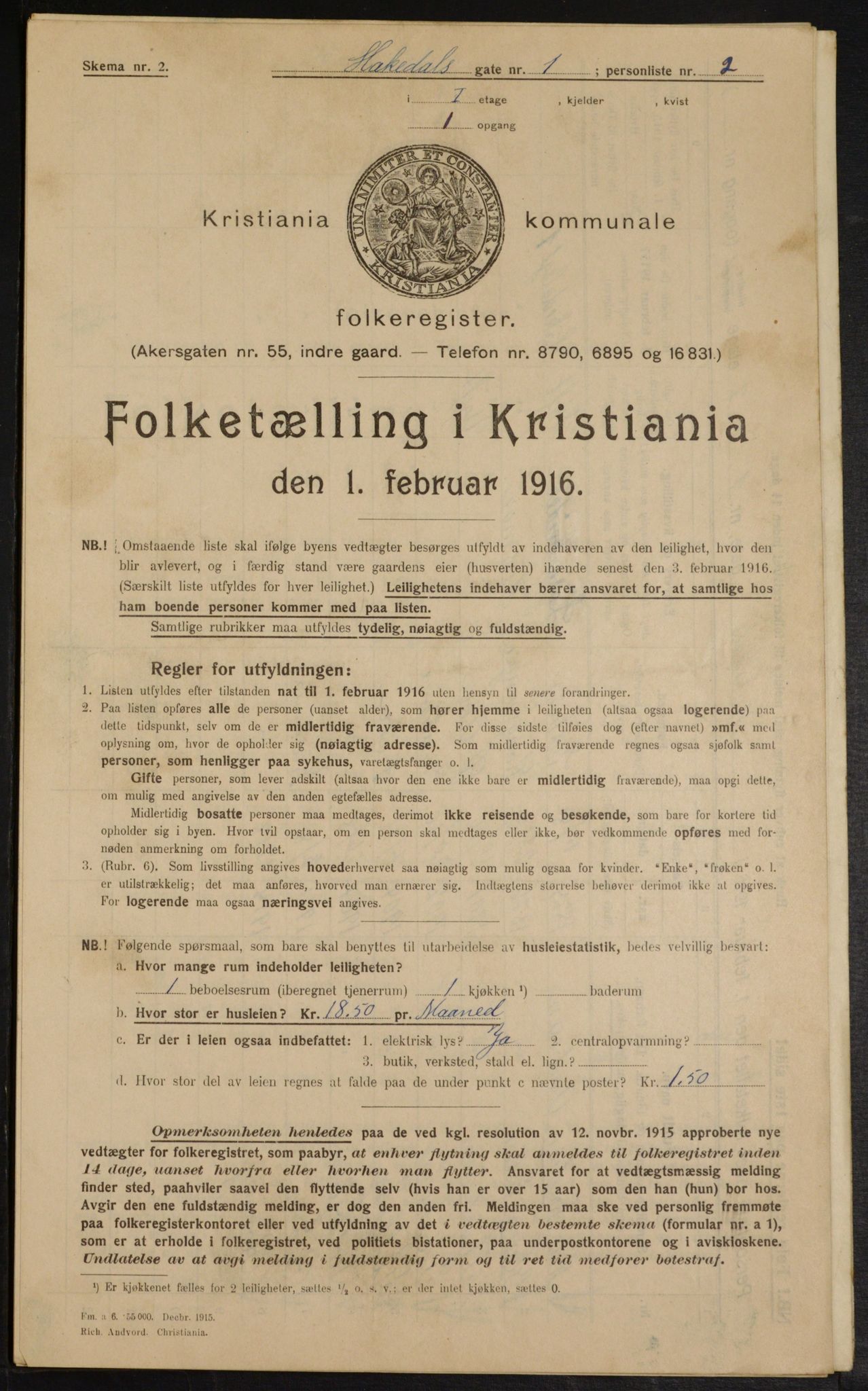 OBA, Municipal Census 1916 for Kristiania, 1916, p. 34548