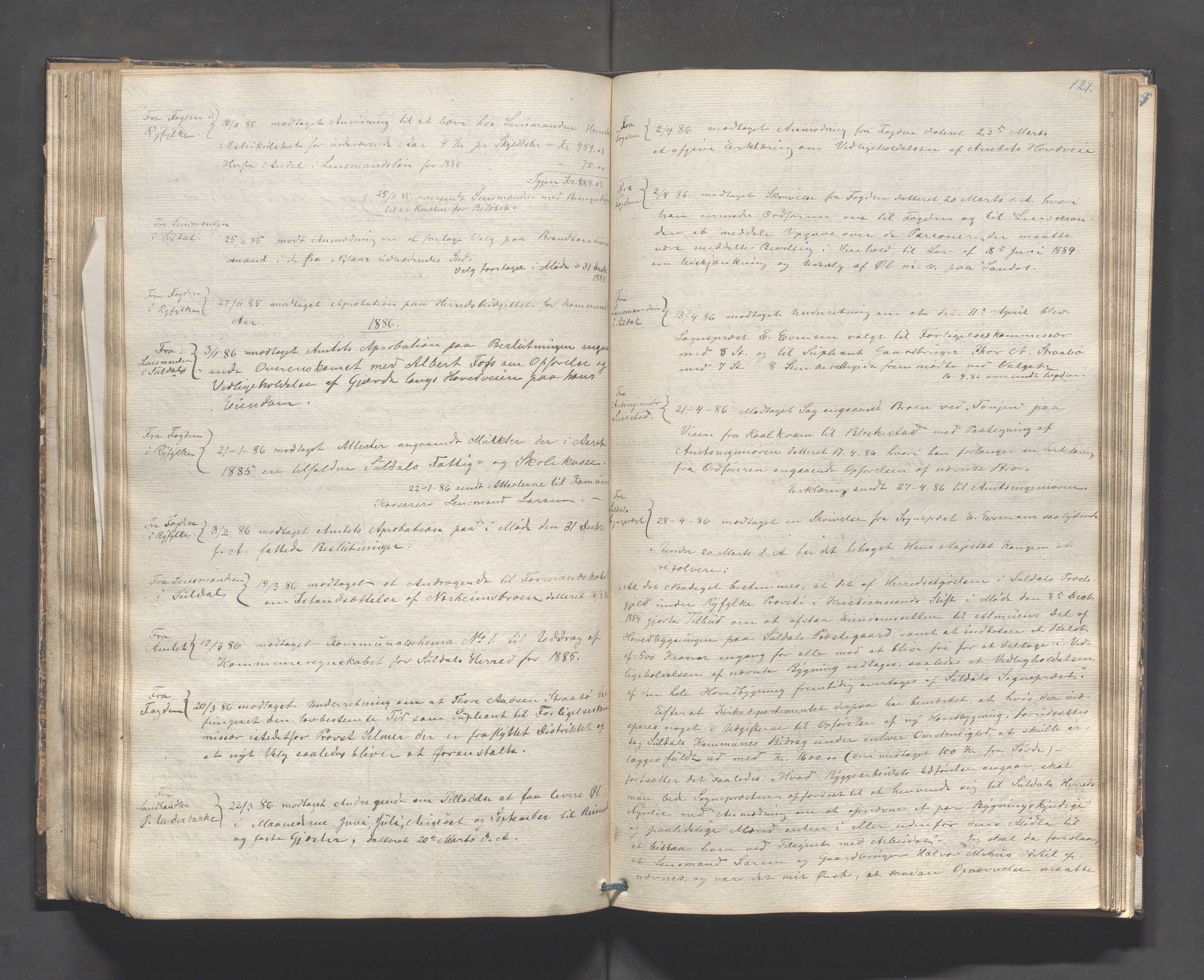 Suldal kommune - Formannskapet/Rådmannen, IKAR/K-101908/C/Ca/L0001: Journal, 1837-1900, p. 121