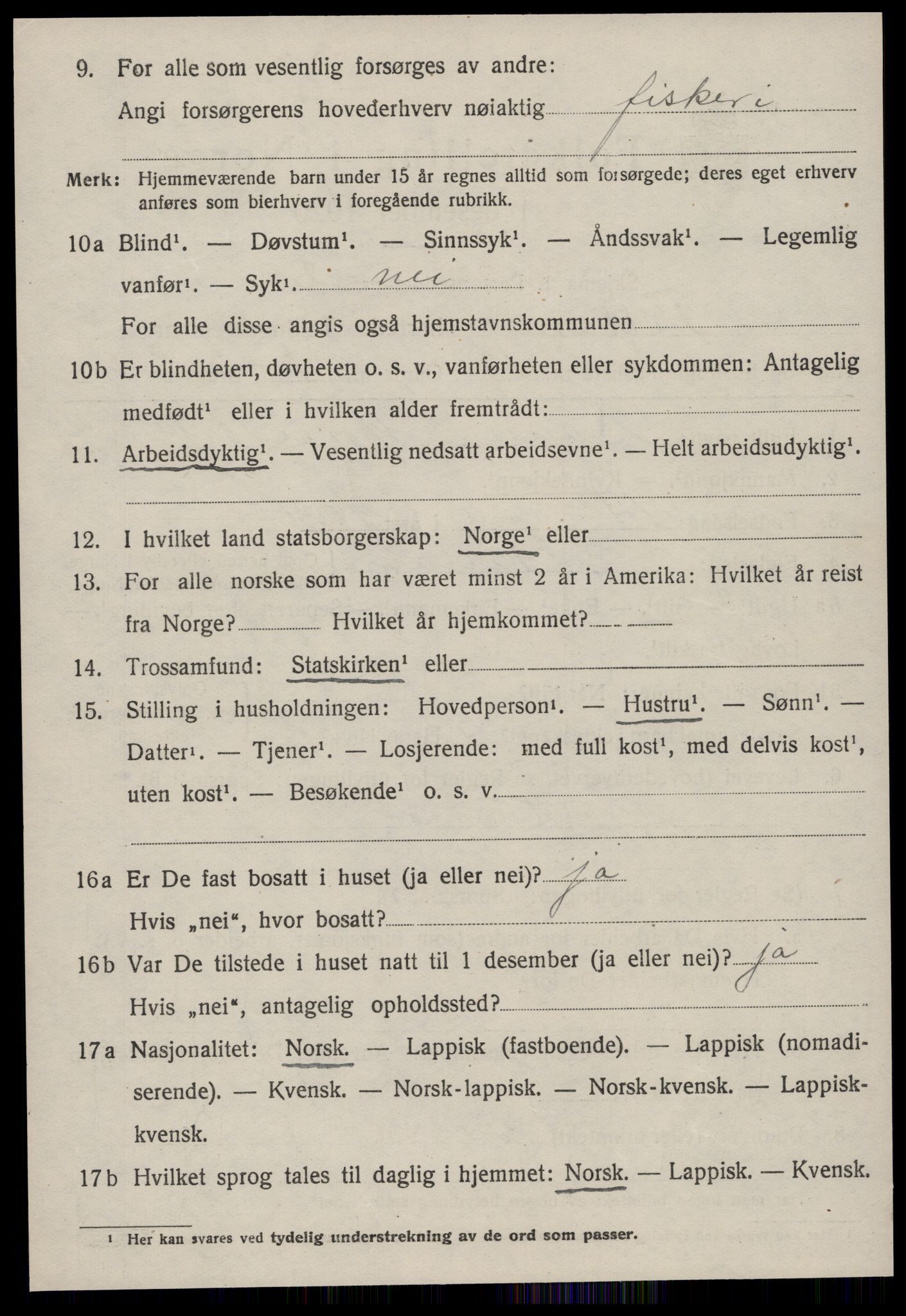 SAT, 1920 census for Fillan, 1920, p. 1459