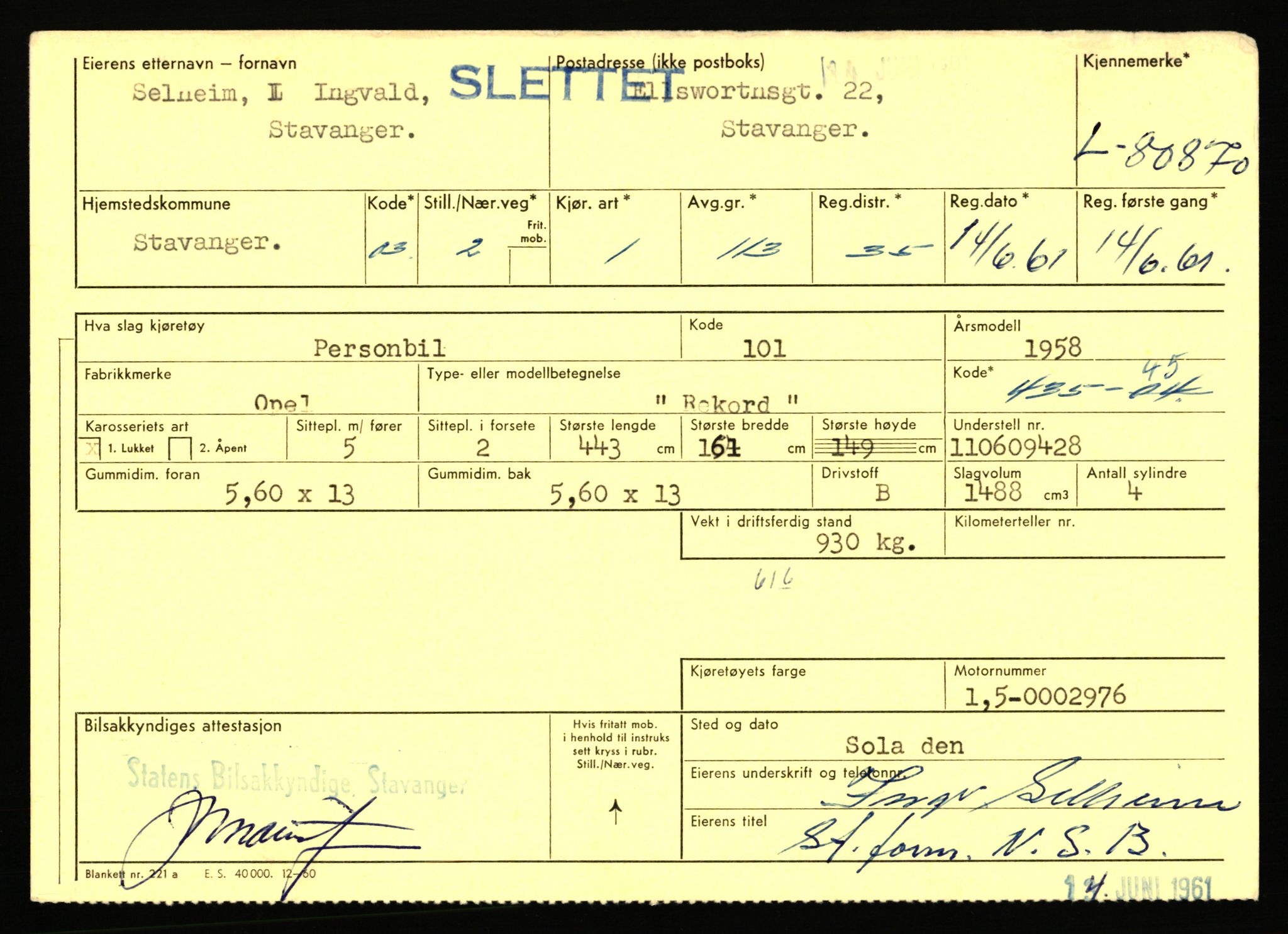 Stavanger trafikkstasjon, AV/SAST-A-101942/0/F/L0071: L-80500 - L-82199, 1930-1971, p. 645