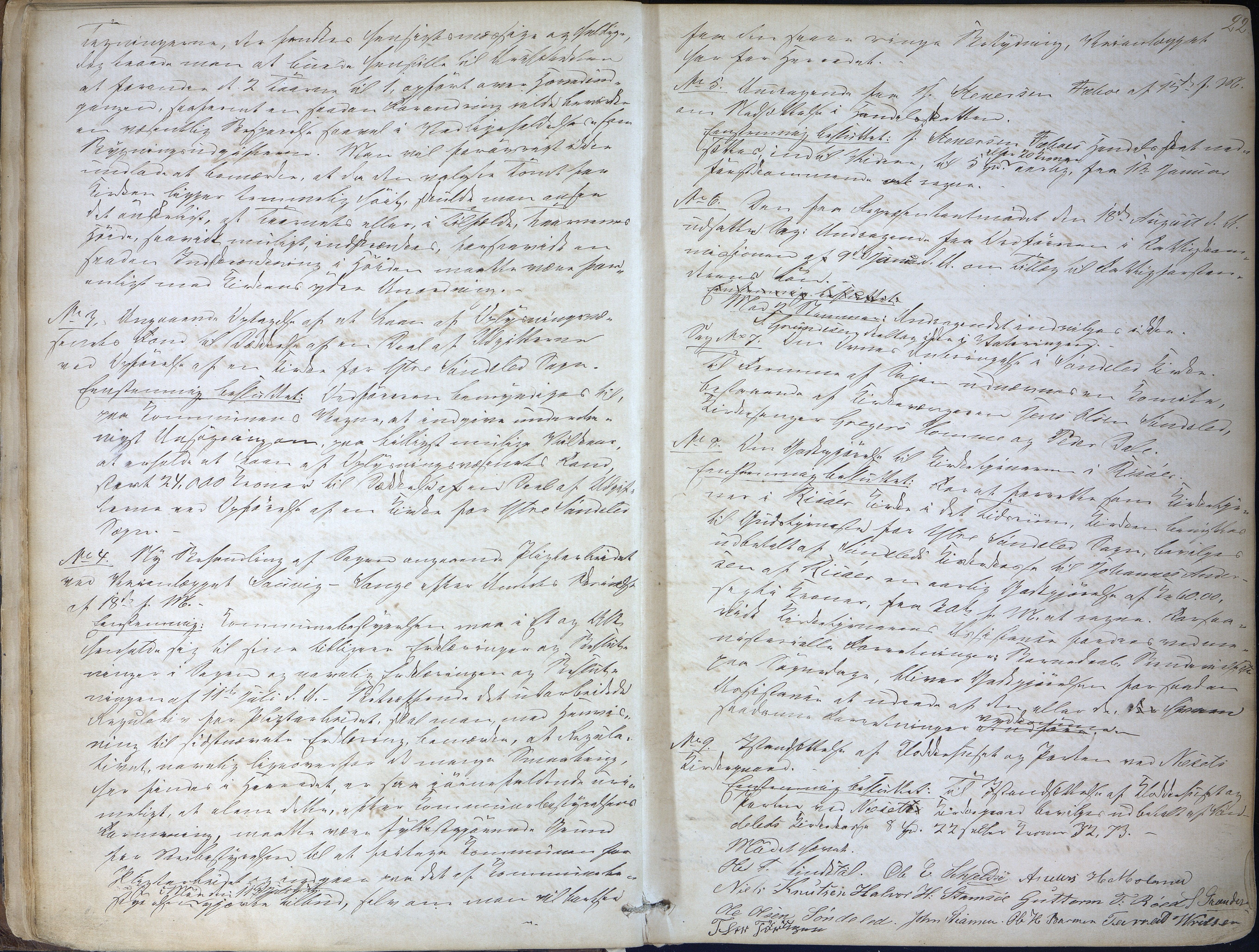 Søndeled kommune, AAKS/KA0913-PK/1/01/L0002: Forhandlingsprotokoll, 1874-1896, p. 22