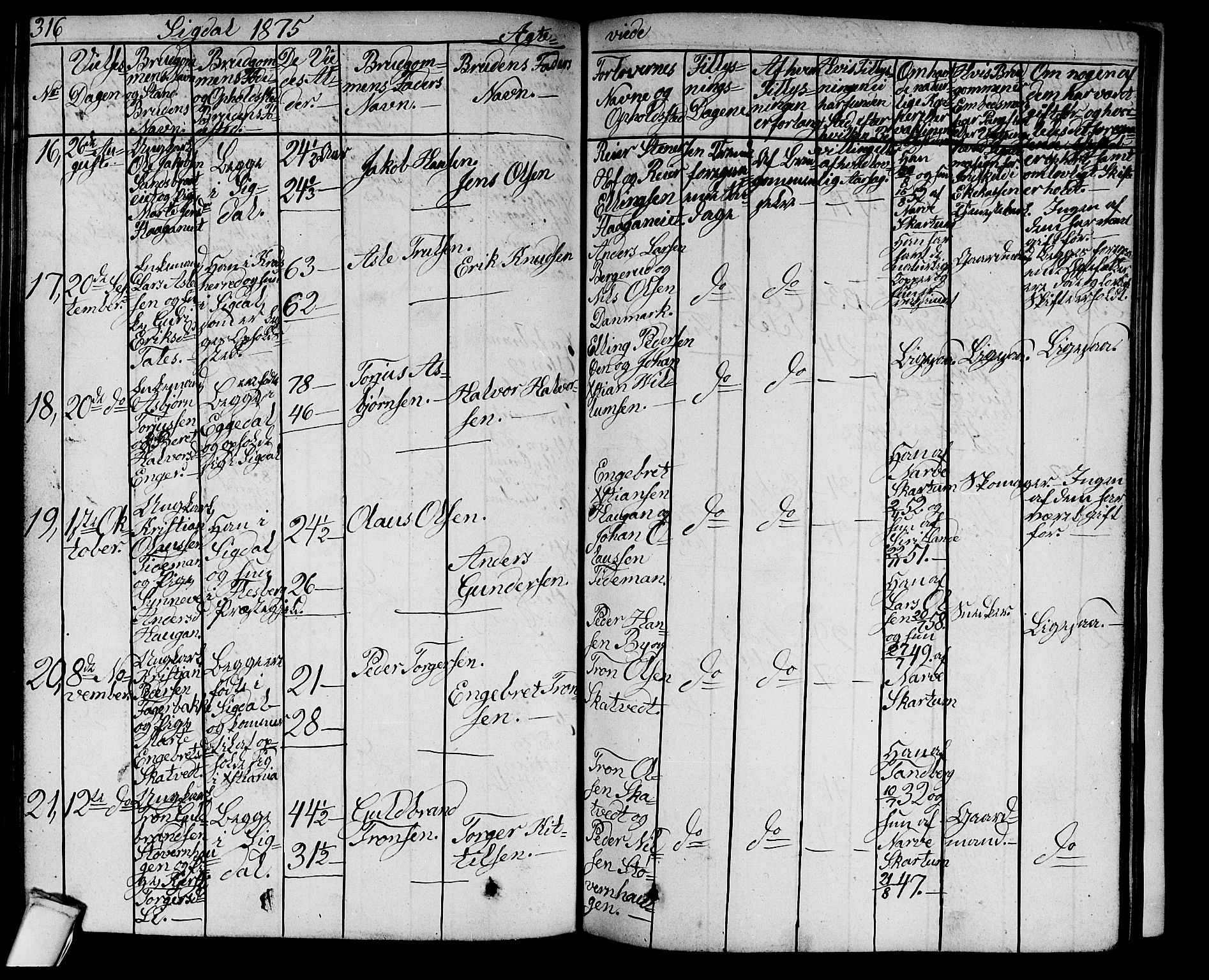 Sigdal kirkebøker, AV/SAKO-A-245/G/Ga/L0003: Parish register (copy) no. I 3, 1857-1878, p. 316