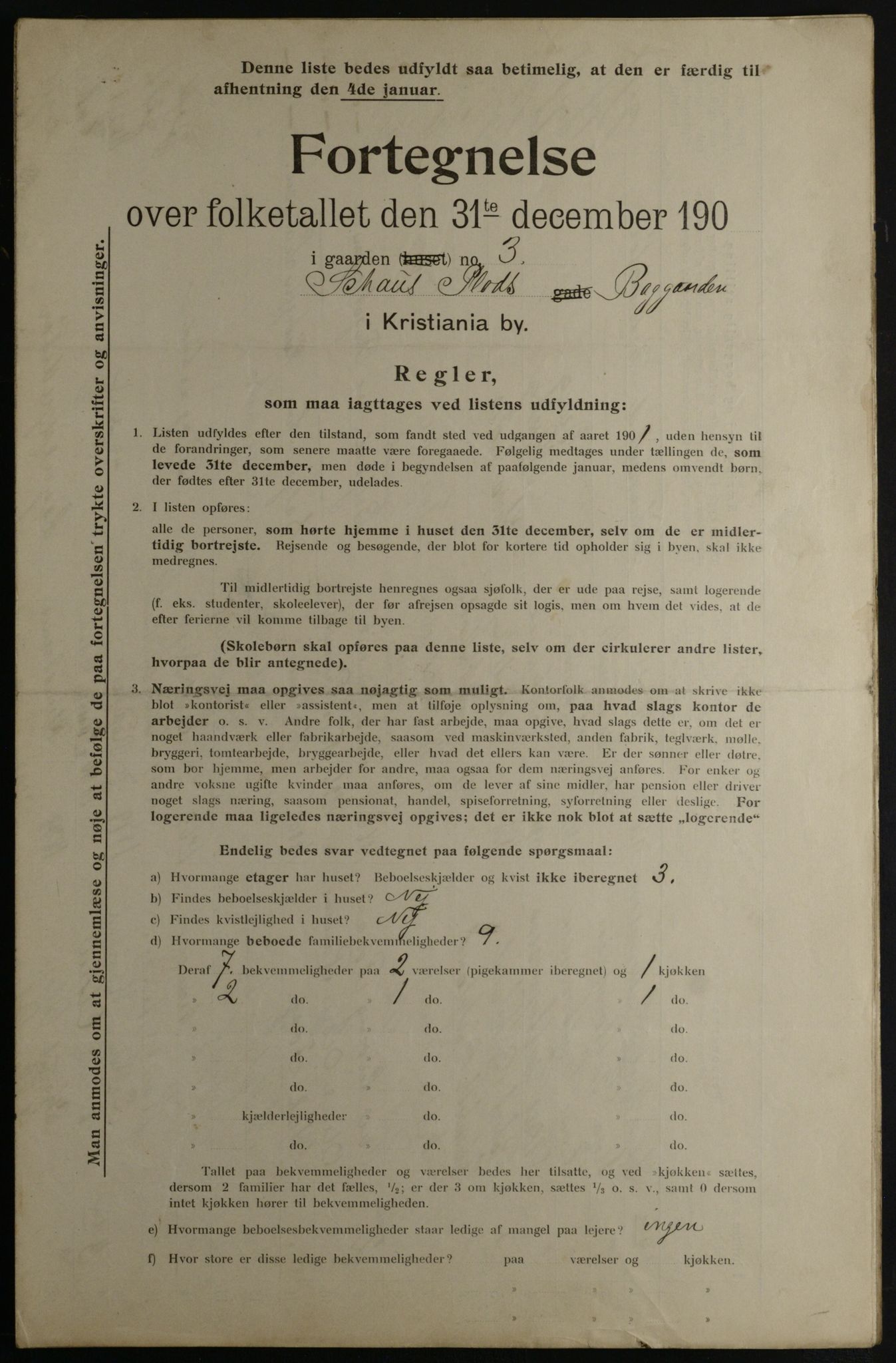 OBA, Municipal Census 1901 for Kristiania, 1901, p. 13999