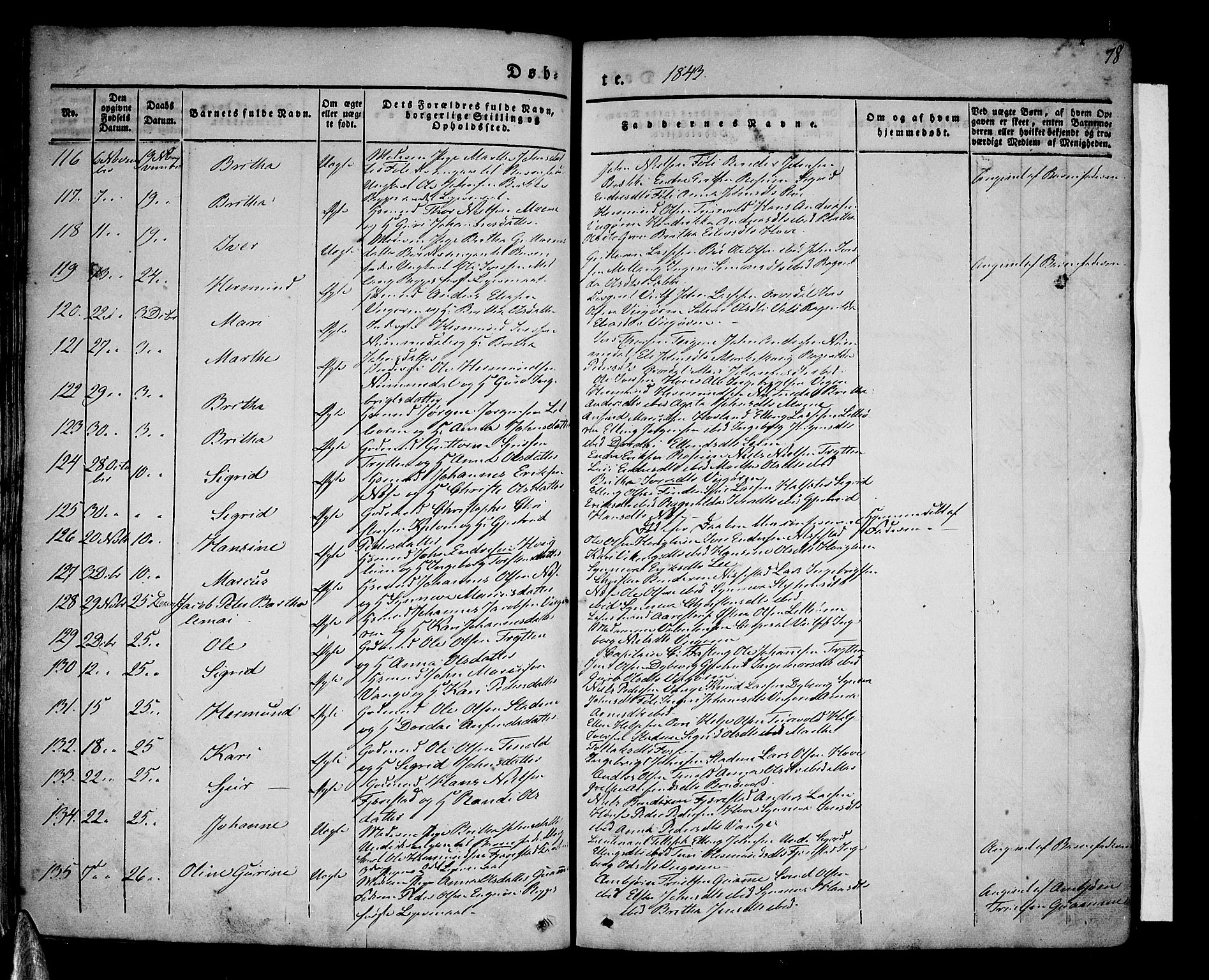 Vik sokneprestembete, AV/SAB-A-81501/H/Haa/Haaa/L0007: Parish register (official) no. A 7, 1831-1845, p. 78