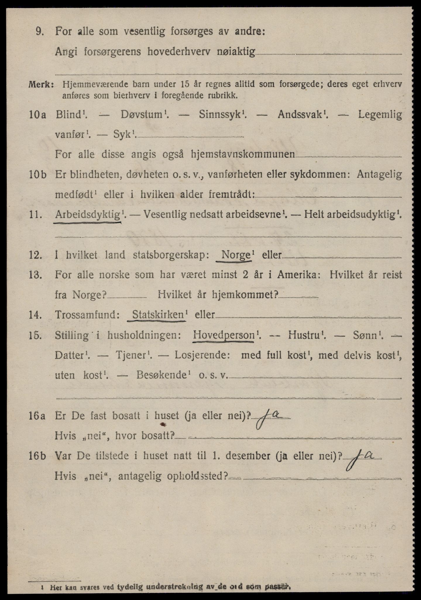 SAT, 1920 census for Ulstein, 1920, p. 5587