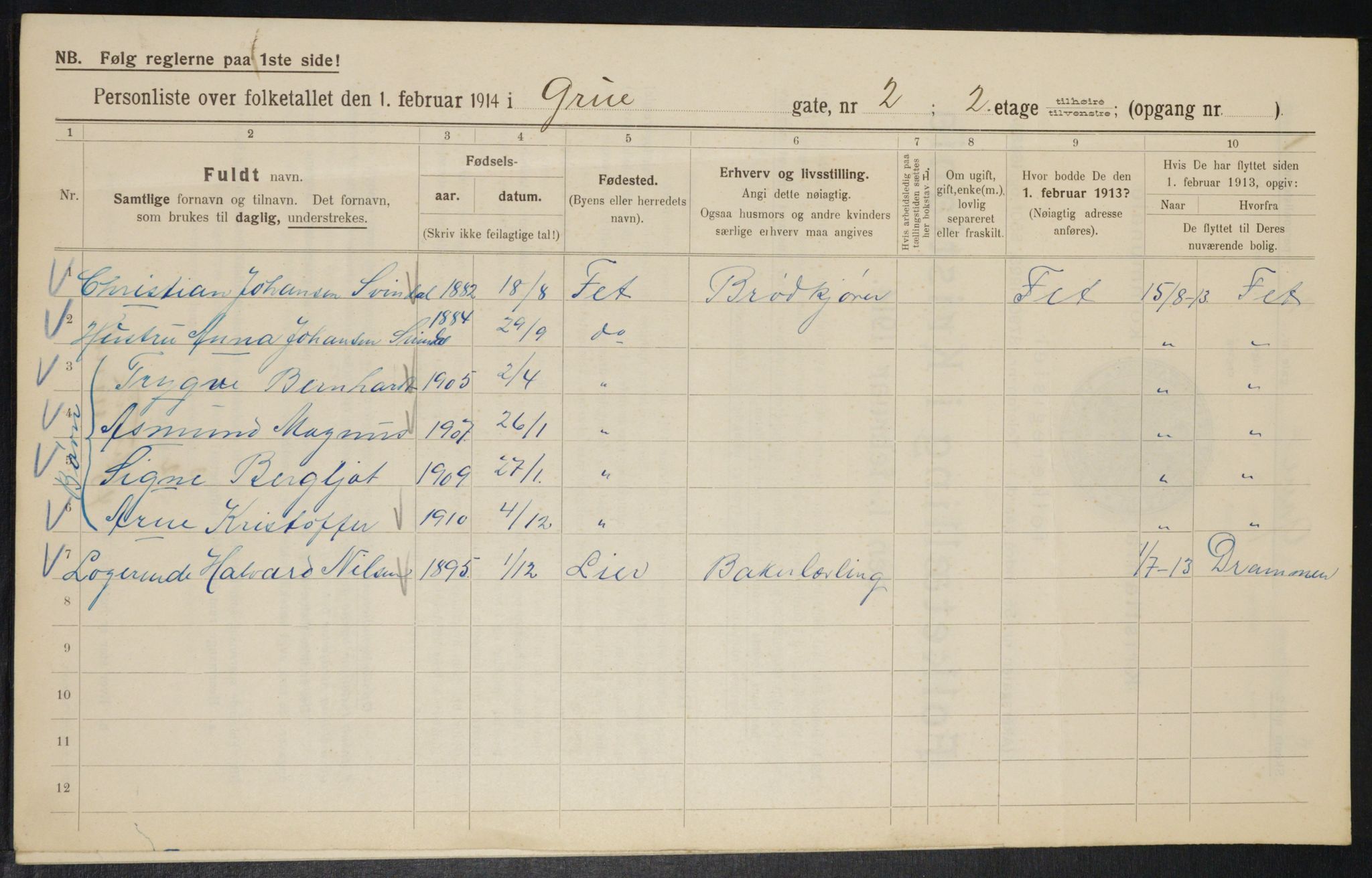 OBA, Municipal Census 1914 for Kristiania, 1914, p. 30338