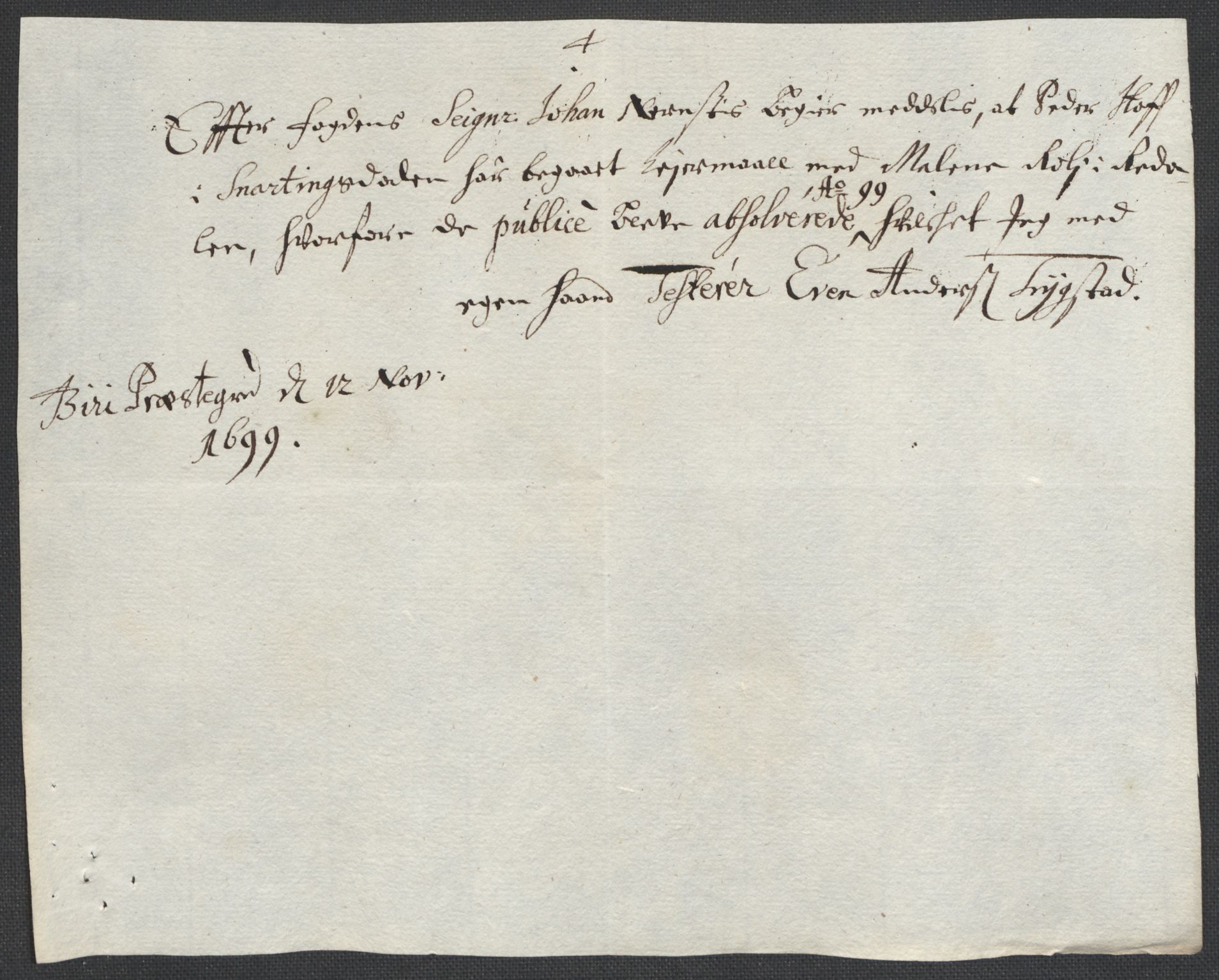 Rentekammeret inntil 1814, Reviderte regnskaper, Fogderegnskap, AV/RA-EA-4092/R18/L1297: Fogderegnskap Hadeland, Toten og Valdres, 1699, p. 315