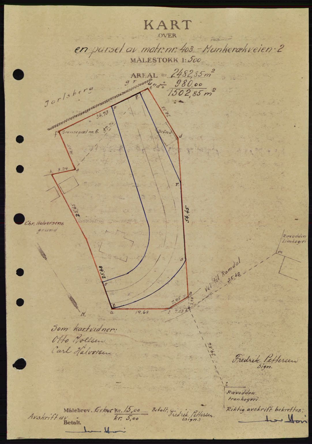 Tønsberg sorenskriveri, AV/SAKO-A-130/G/Ga/Gaa/L0014: Mortgage book no. A14, 1943-1944, Diary no: : 249/1944