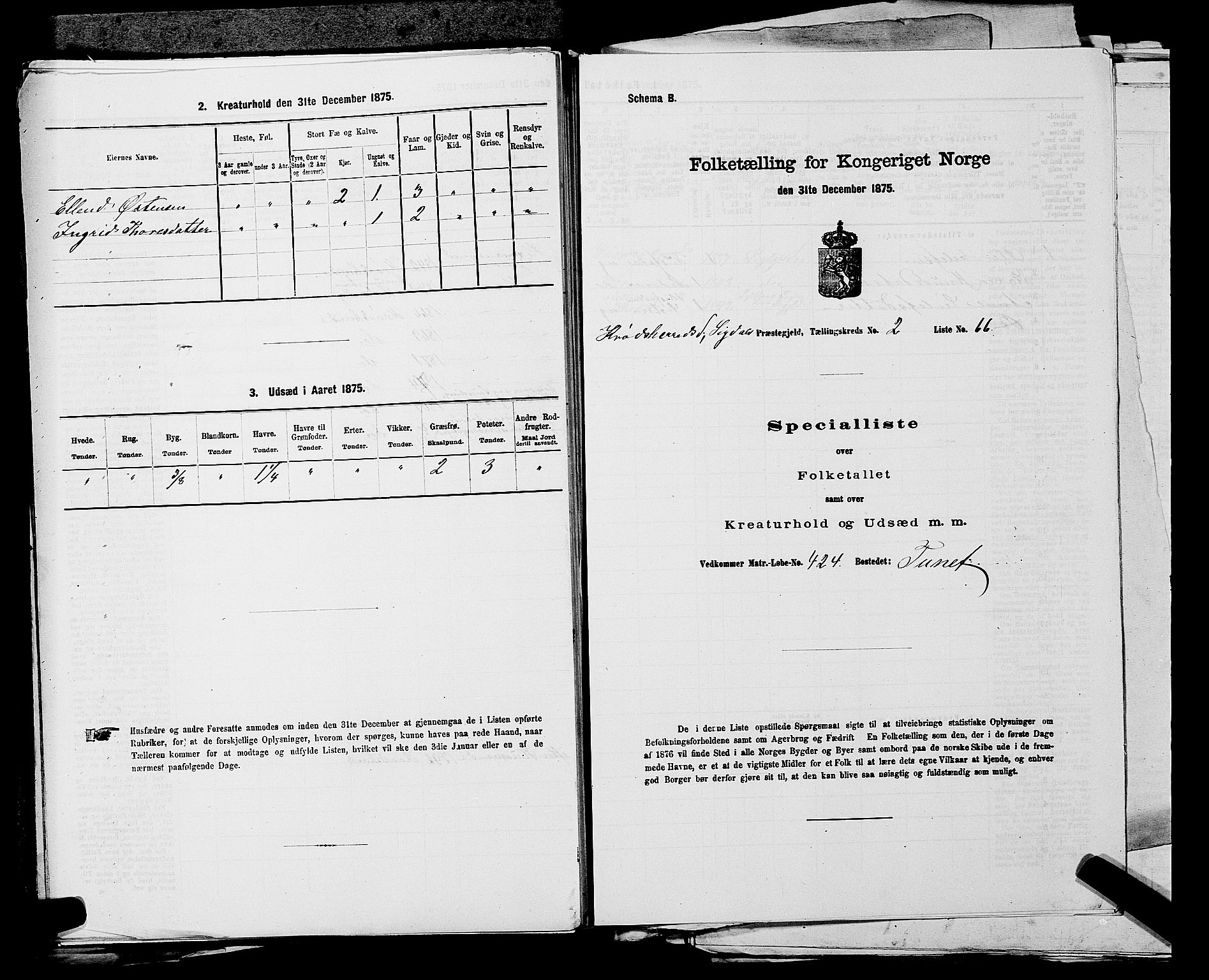 SAKO, 1875 census for 0621P Sigdal, 1875, p. 1474