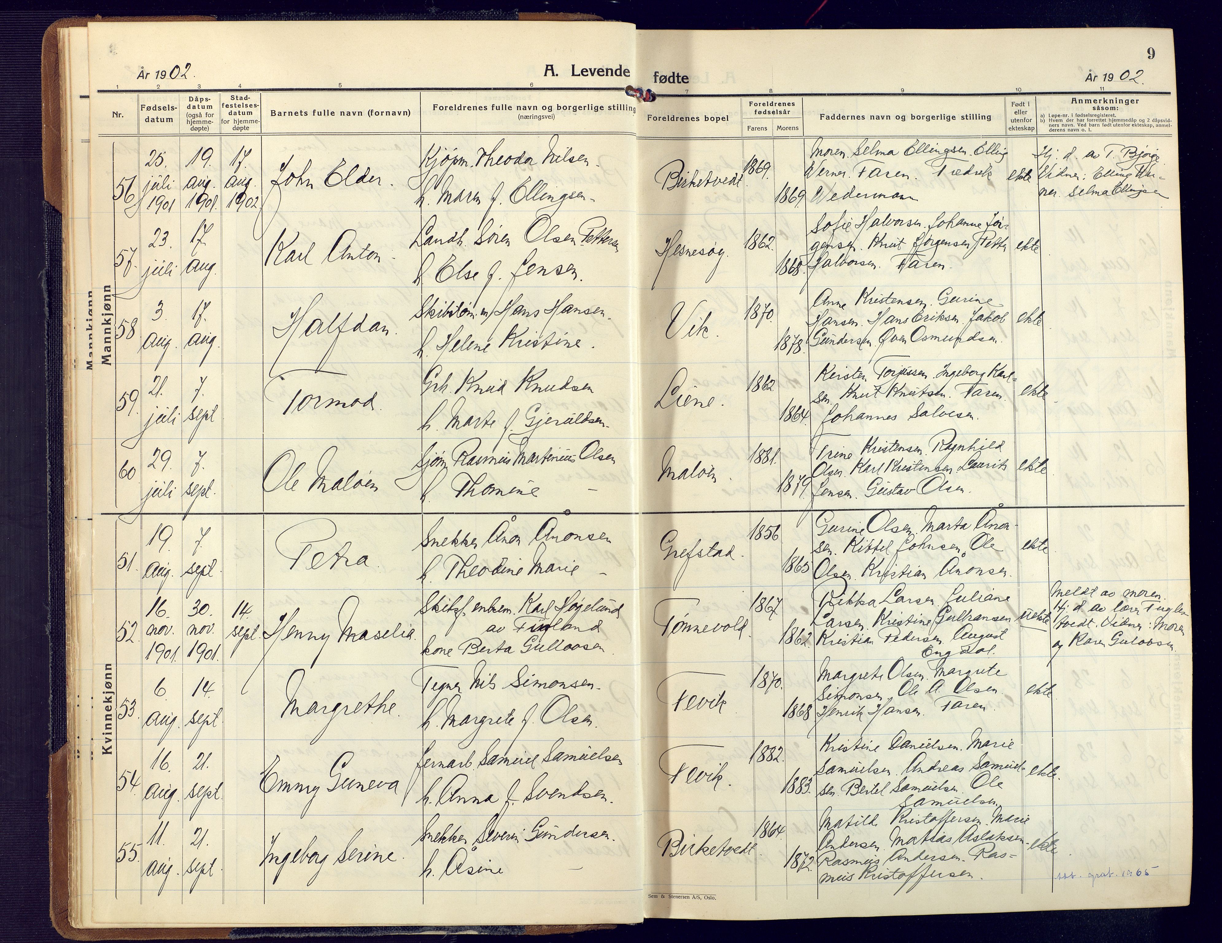 Fjære sokneprestkontor, AV/SAK-1111-0011/F/Fa/L0004: Parish register (official) no. A 4, 1902-1925, p. 9