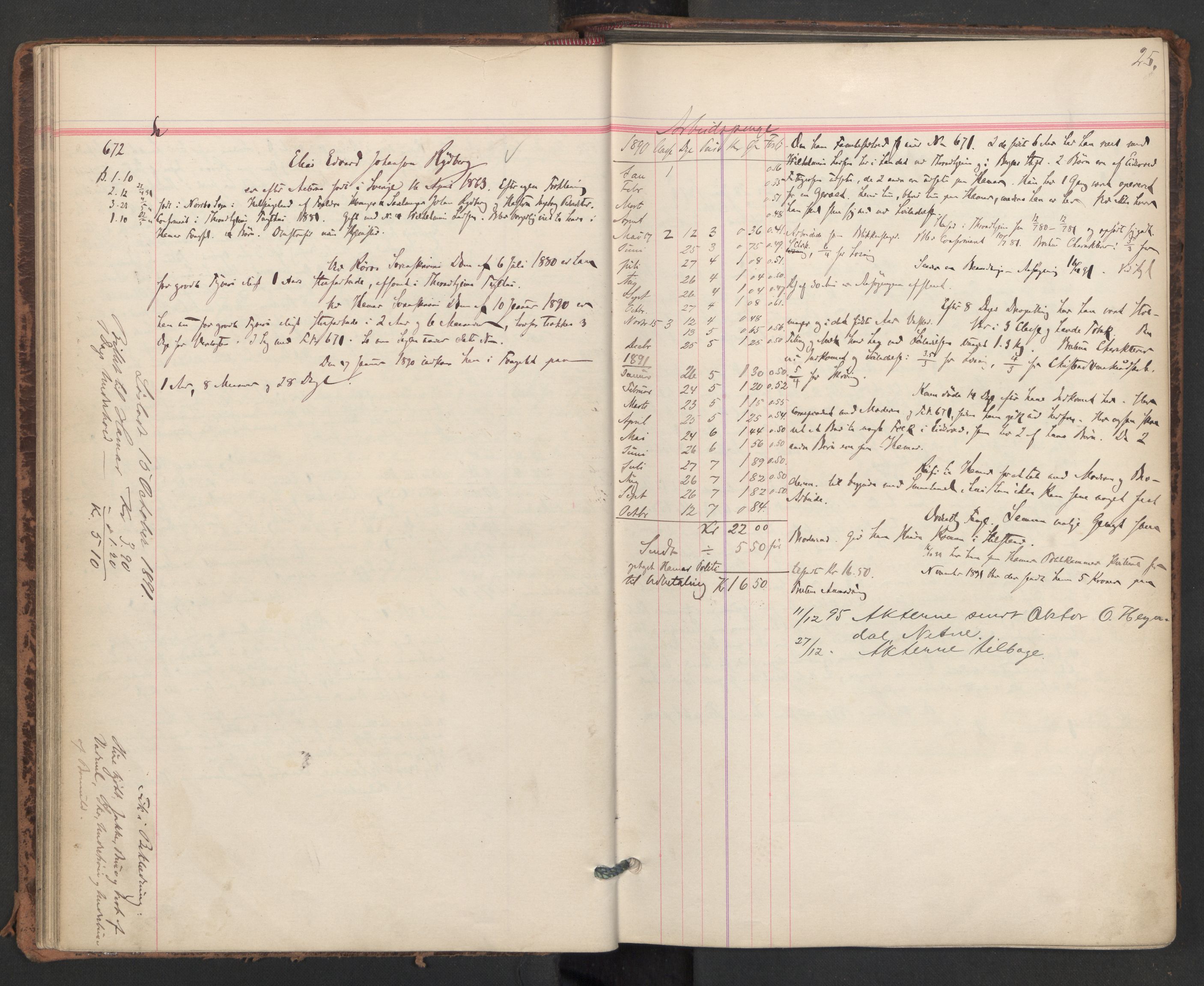 Botsfengslet, AV/RA-S-1539/D/Db/Dbb/L0026: 648h - 930h, 1889-1891, p. 25