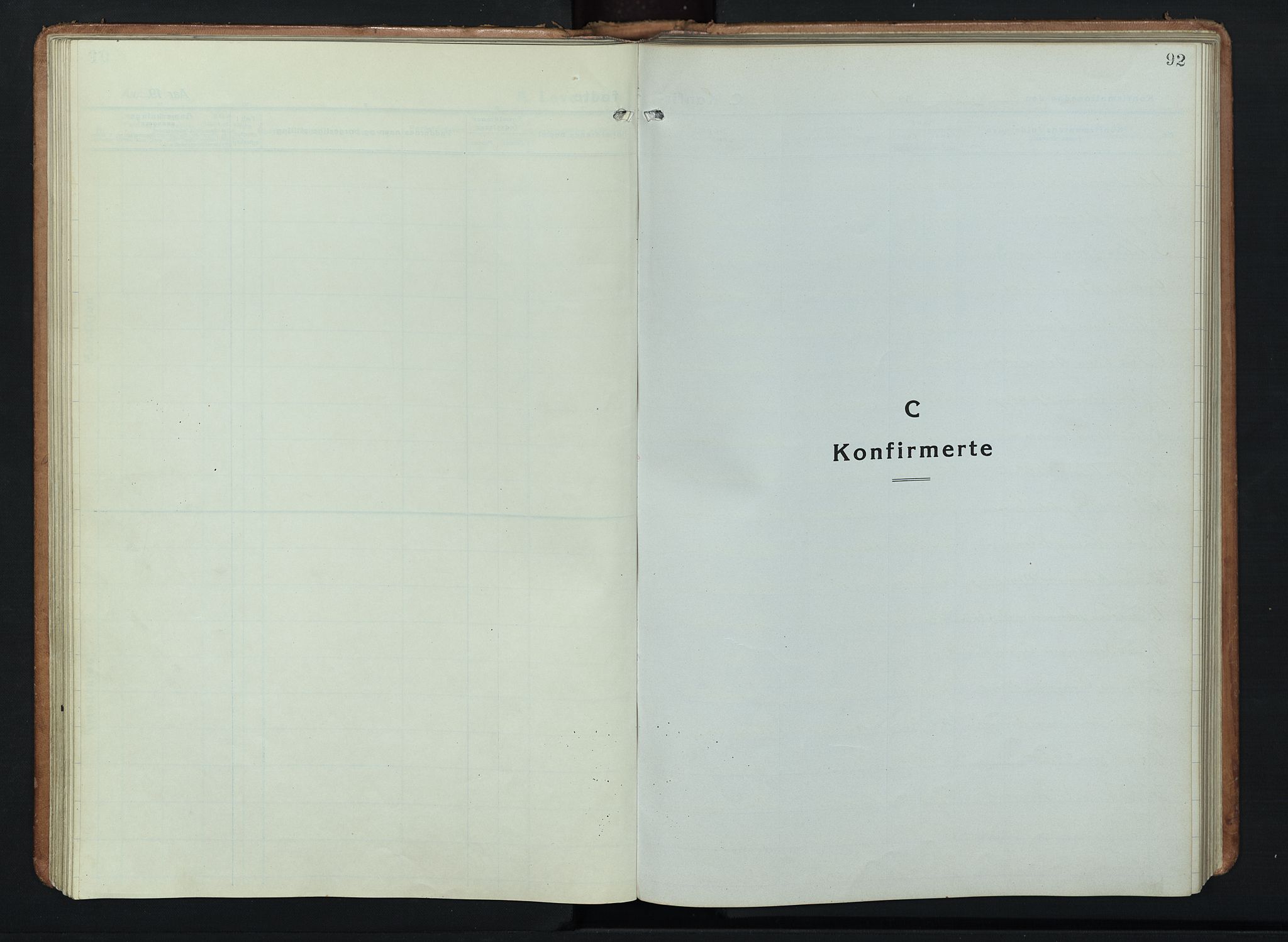 Ringebu prestekontor, AV/SAH-PREST-082/H/Ha/Hab/L0011: Parish register (copy) no. 11, 1921-1943, p. 92
