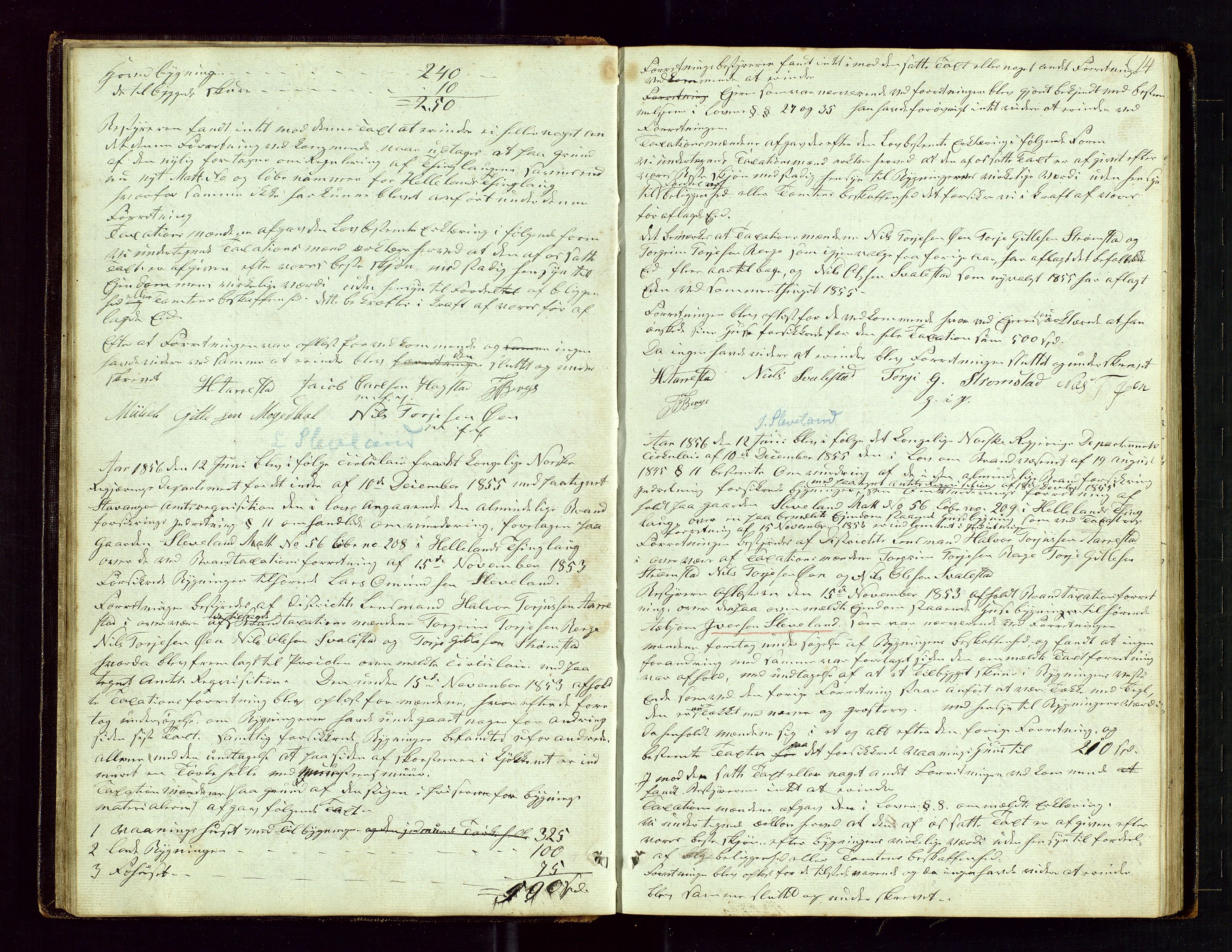 Helleland lensmannskontor, AV/SAST-A-100209/Goa/L0001: "Brandtaxations-Protocol for Hetlands Thinglag", 1847-1920, p. 13b-14a