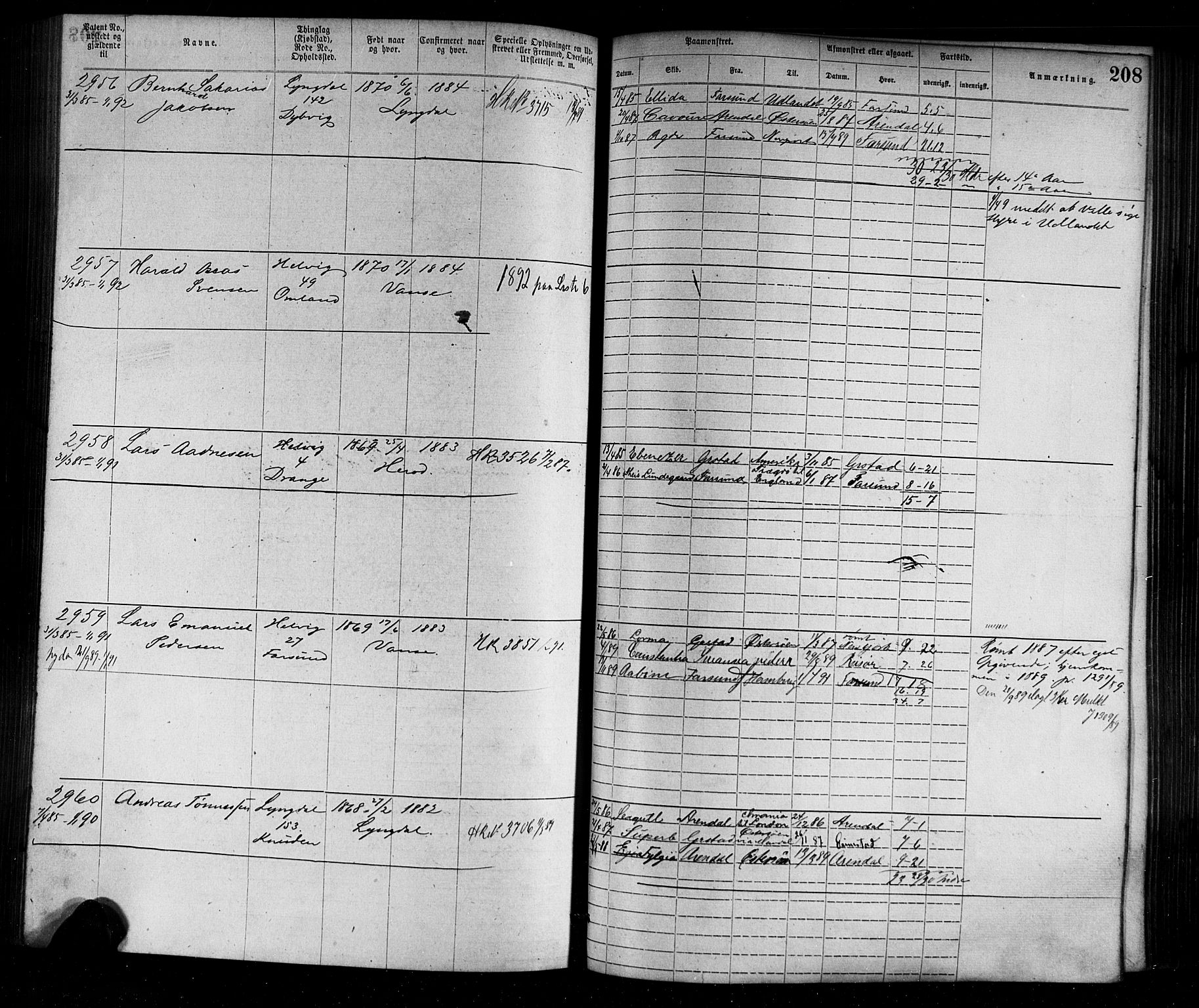 Farsund mønstringskrets, AV/SAK-2031-0017/F/Fa/L0002: Annotasjonsrulle nr 1921-3815 med register, M-2, 1877-1894, p. 238