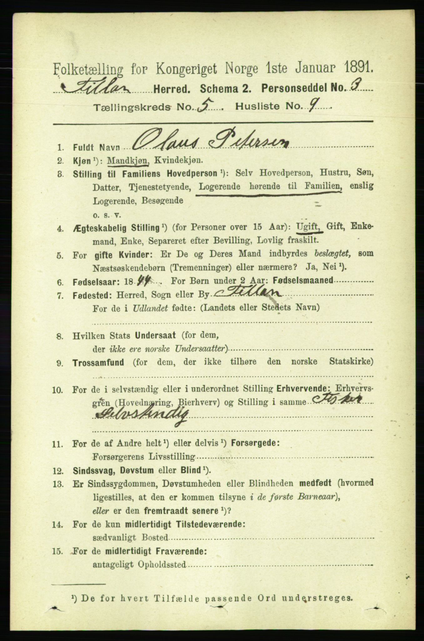 RA, 1891 census for 1616 Fillan, 1891, p. 1044