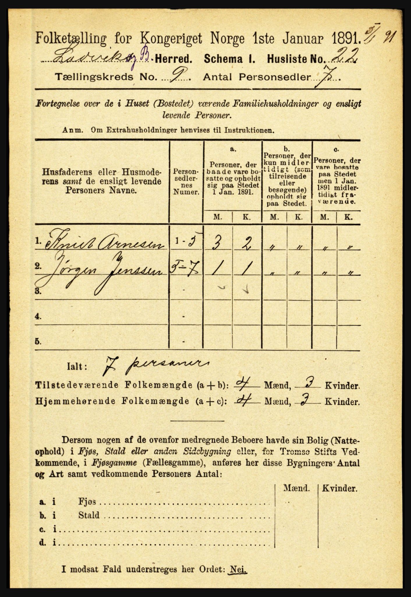 RA, 1891 census for 1415 Lavik og Brekke, 1891, p. 1800
