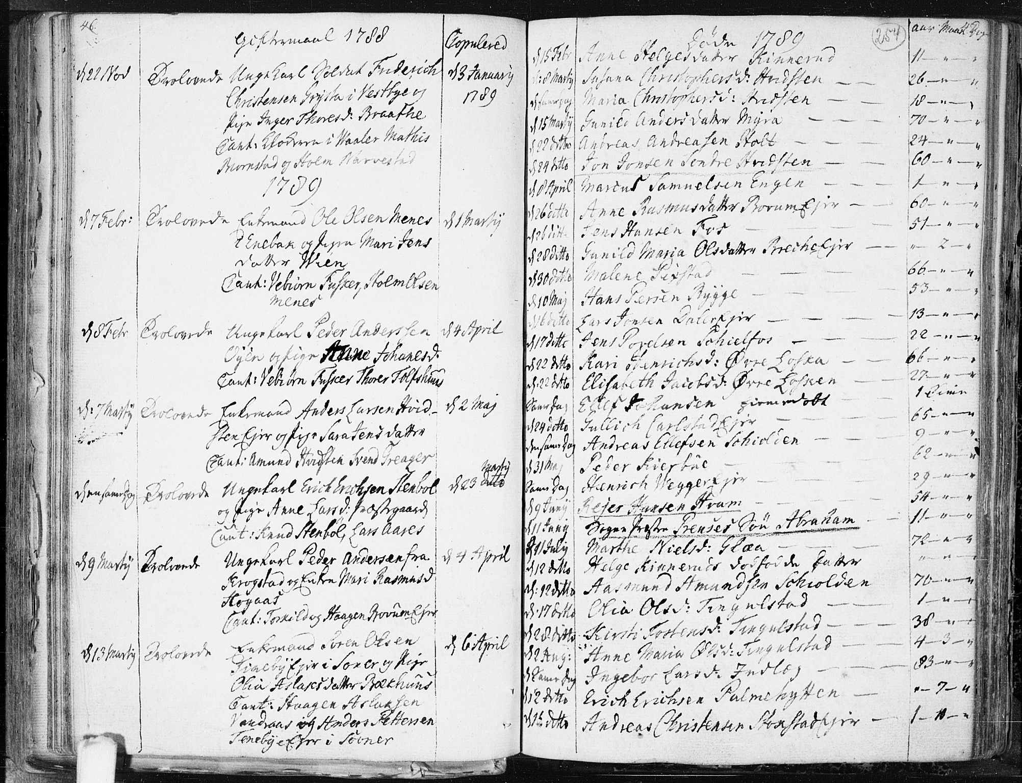 Hobøl prestekontor Kirkebøker, AV/SAO-A-2002/F/Fa/L0001: Parish register (official) no. I 1, 1733-1814, p. 254