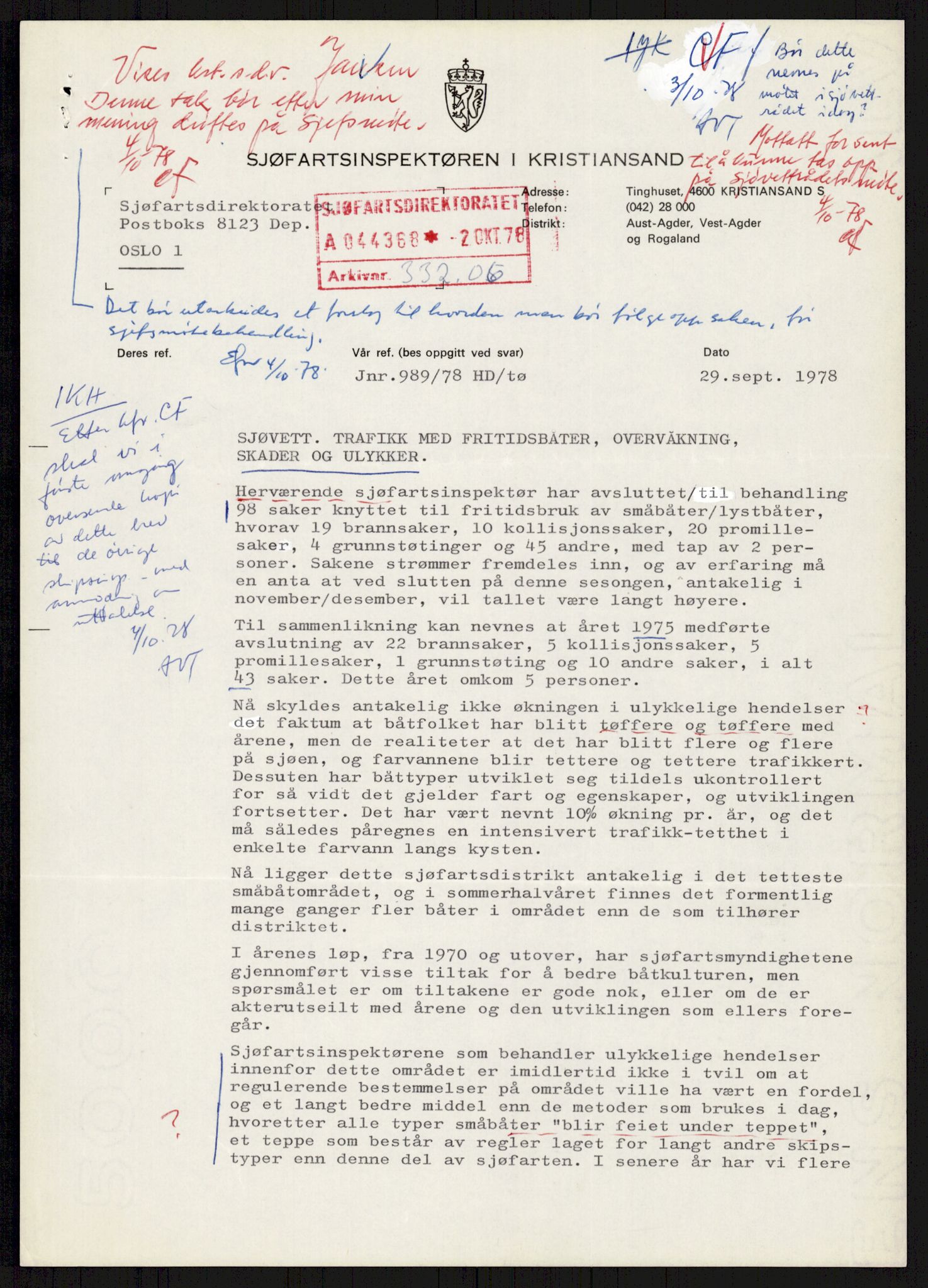 Sjøfartsdirektoratet med forløpere, generelt arkiv, AV/RA-S-1407/D/Du/Duc/L0641/0004: Skipskontrollen - Forskrifter    / Utleiebåter (2 mapper), 1977-1989, p. 558