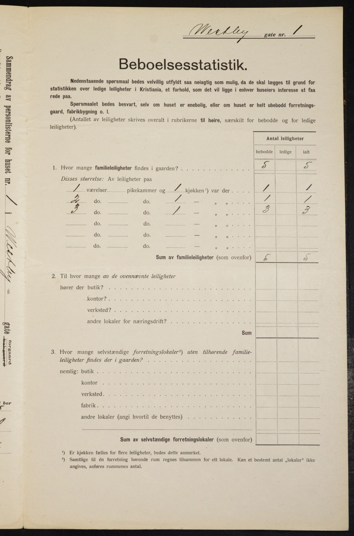 OBA, Municipal Census 1912 for Kristiania, 1912, p. 122249