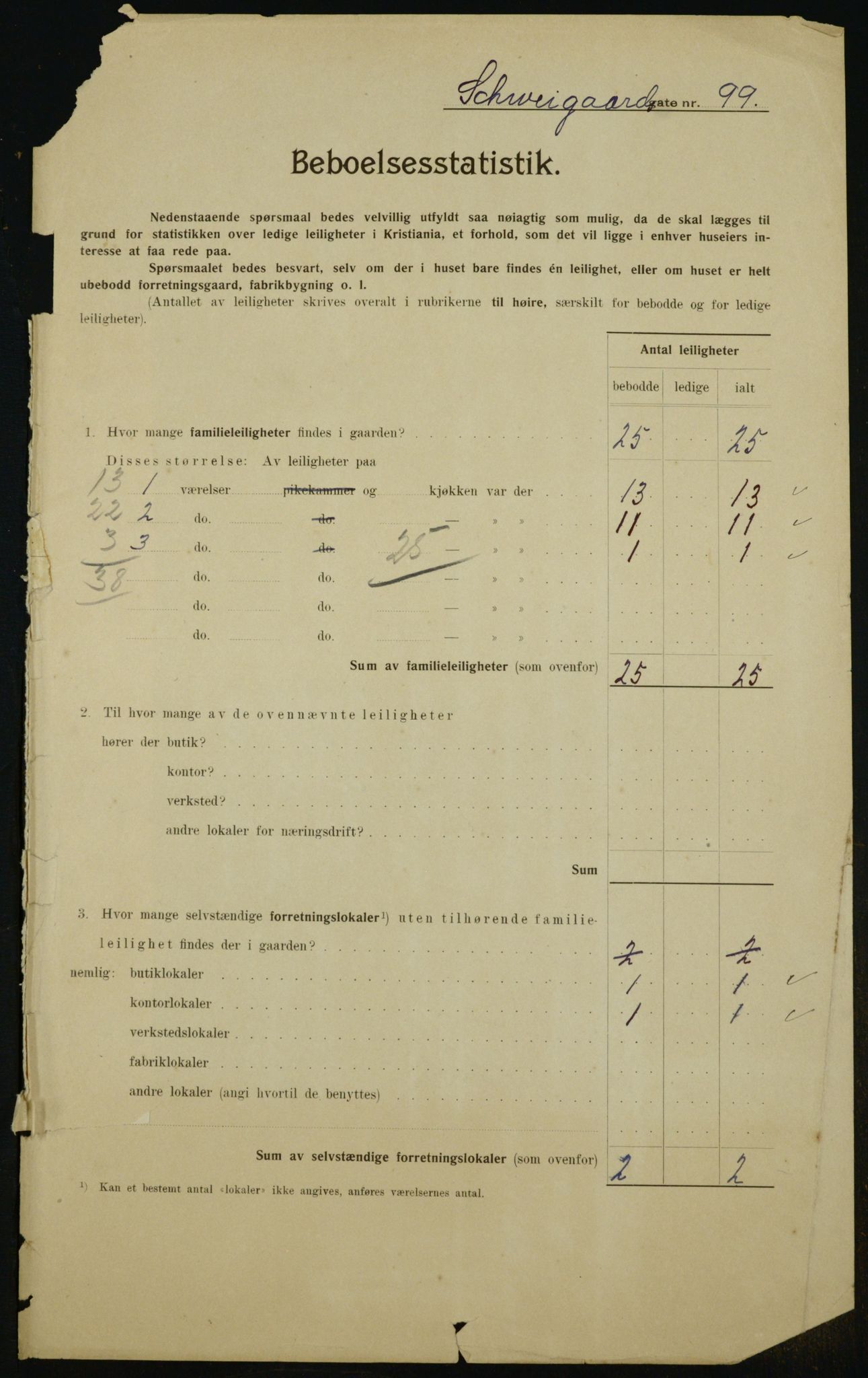 OBA, Municipal Census 1910 for Kristiania, 1910, p. 88497