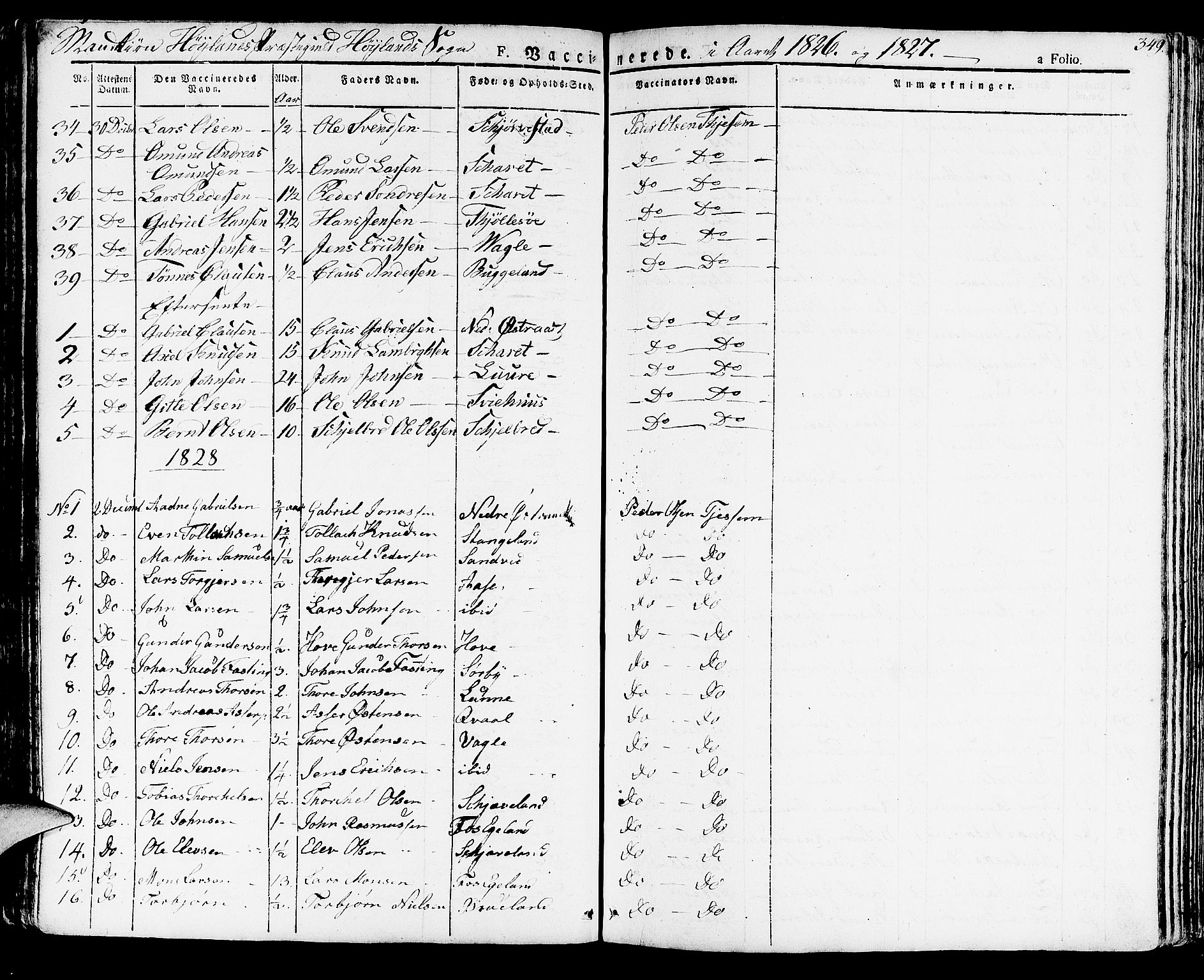 Høyland sokneprestkontor, SAST/A-101799/001/30BA/L0007: Parish register (official) no. A 7 /1, 1825-1841, p. 349