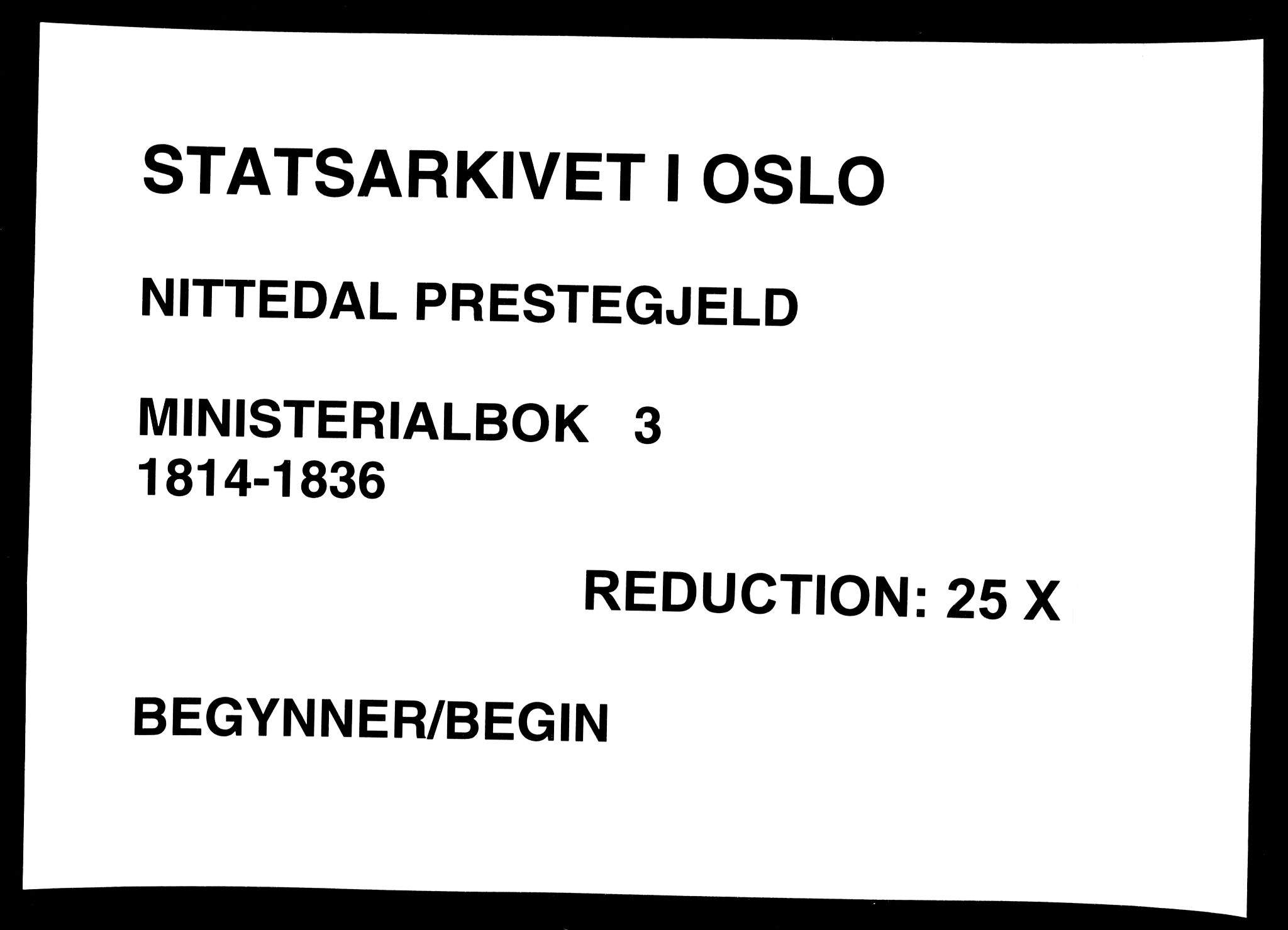 Nittedal prestekontor Kirkebøker, SAO/A-10365a/F/Fa/L0003: Parish register (official) no. I 3, 1814-1836