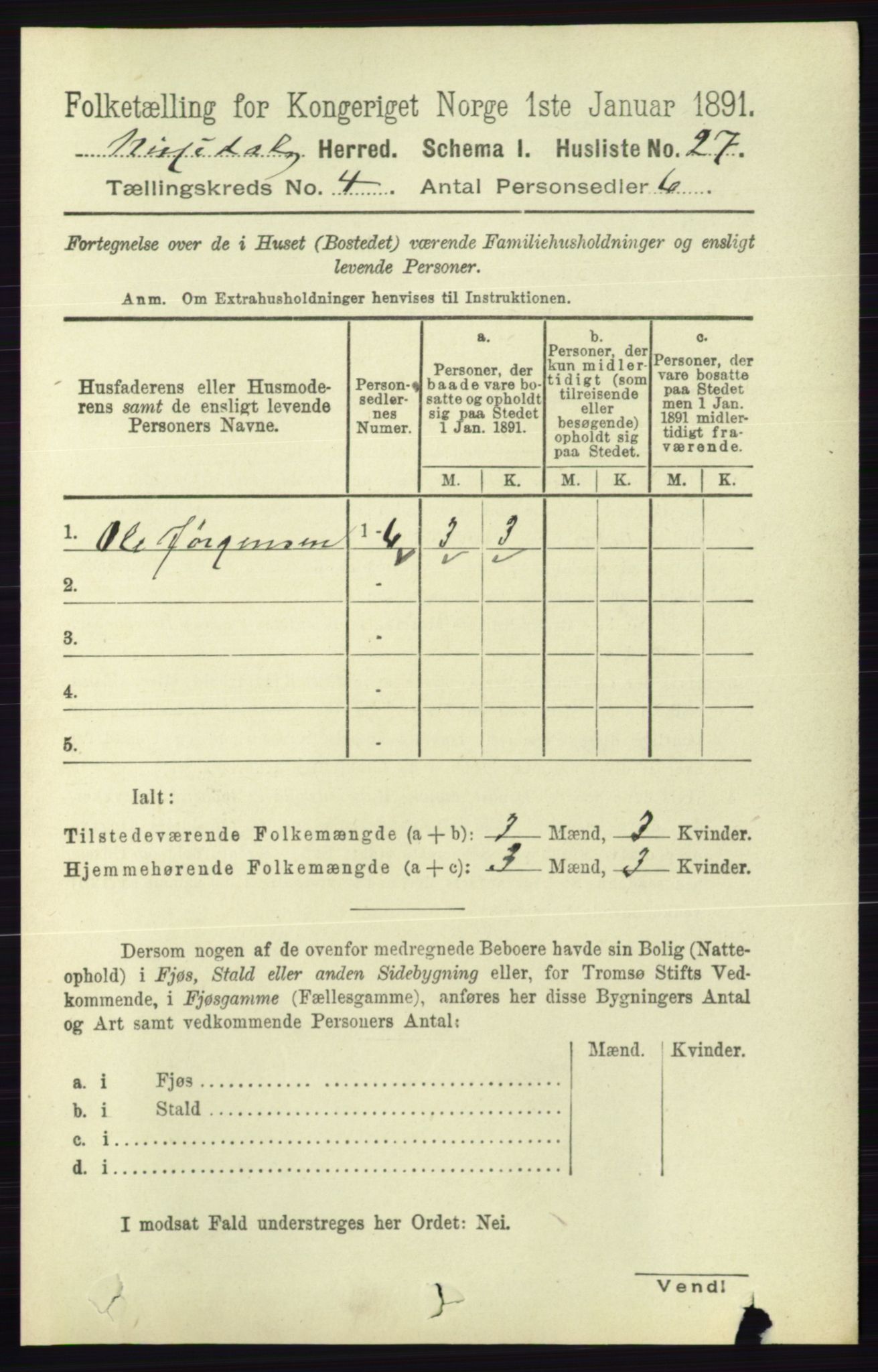 RA, 1891 census for 0830 Nissedal, 1891, p. 856