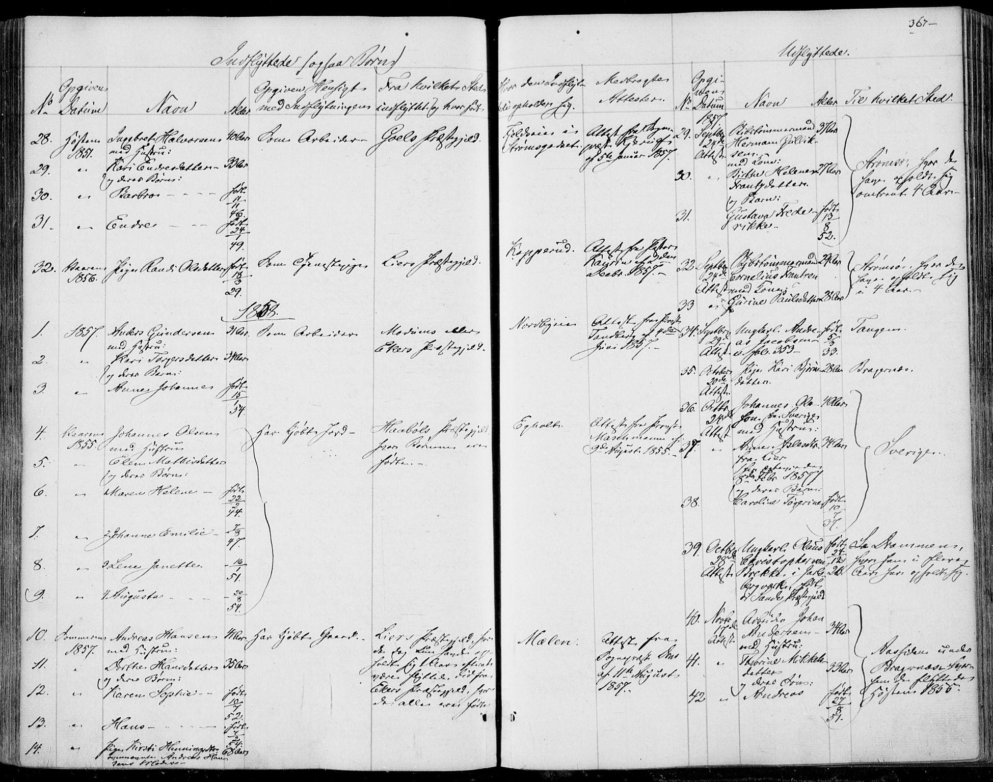 Skoger kirkebøker, SAKO/A-59/F/Fa/L0003: Parish register (official) no. I 3, 1842-1861, p. 367