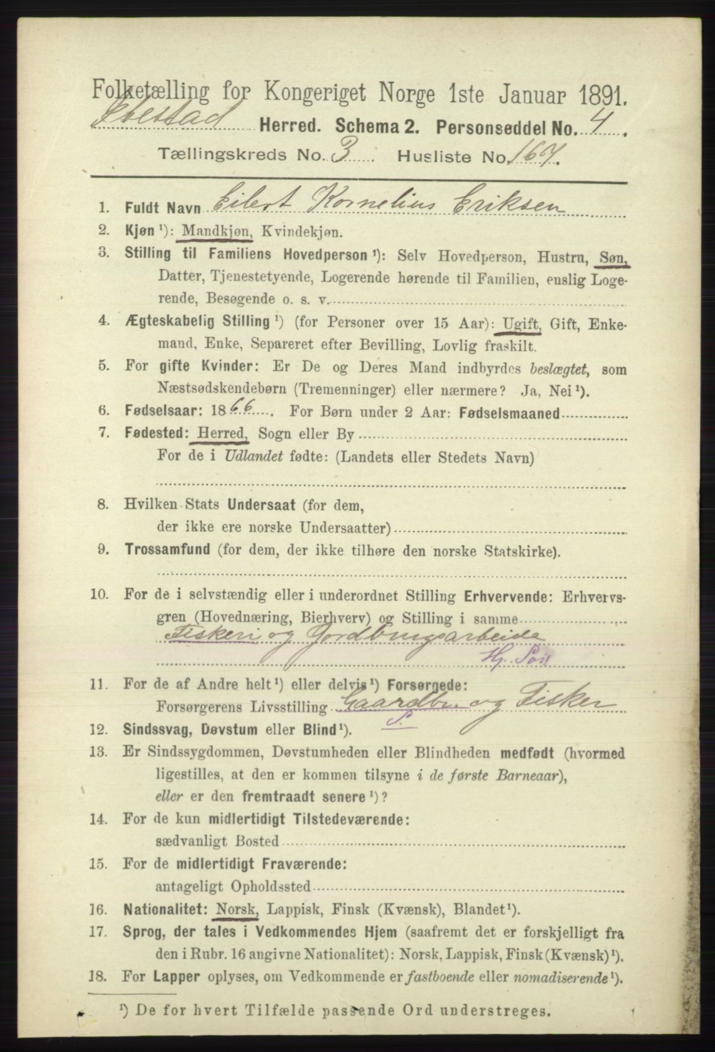 RA, 1891 census for 1917 Ibestad, 1891, p. 2834