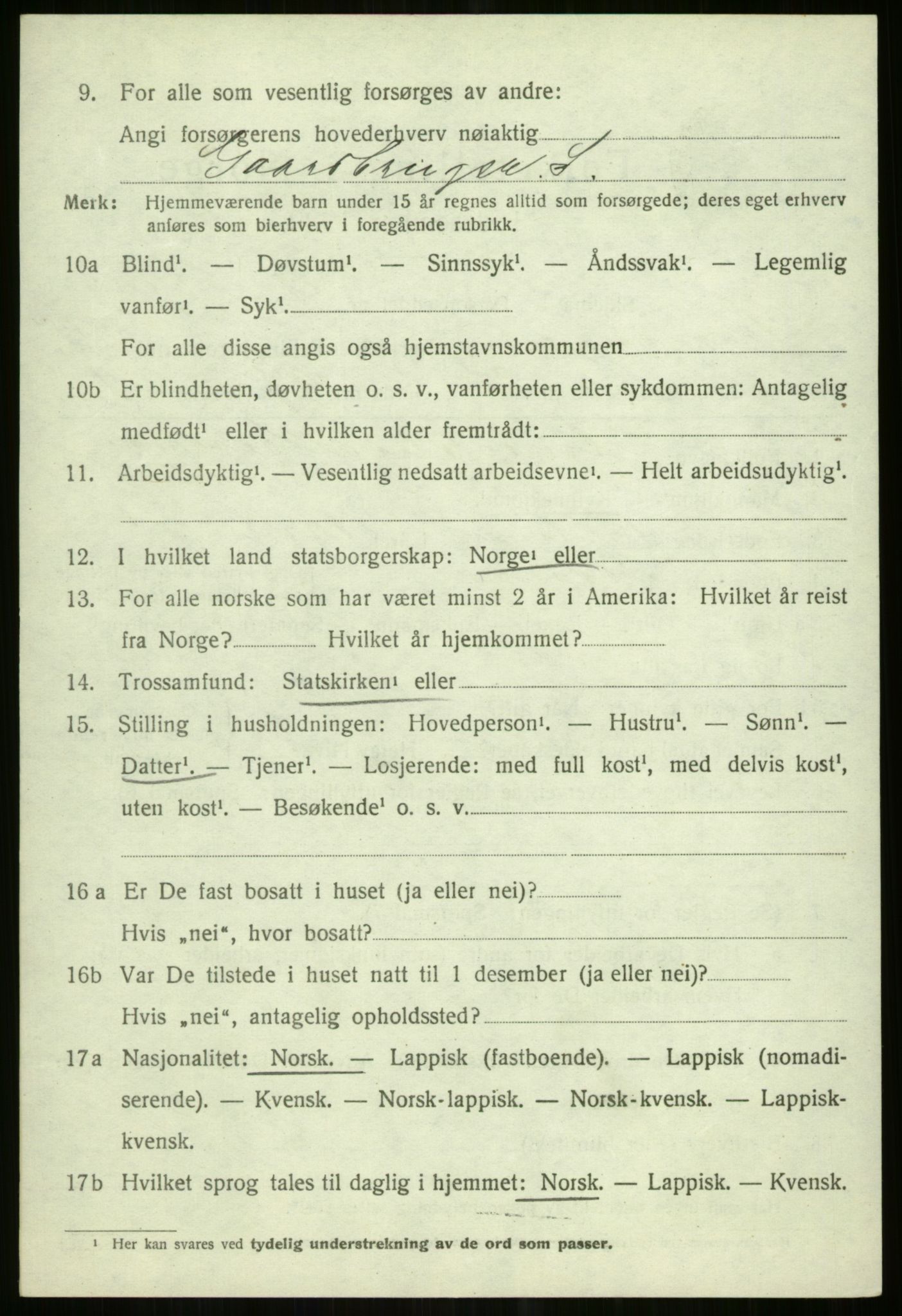 SATØ, 1920 census for Tromsøysund, 1920, p. 11615