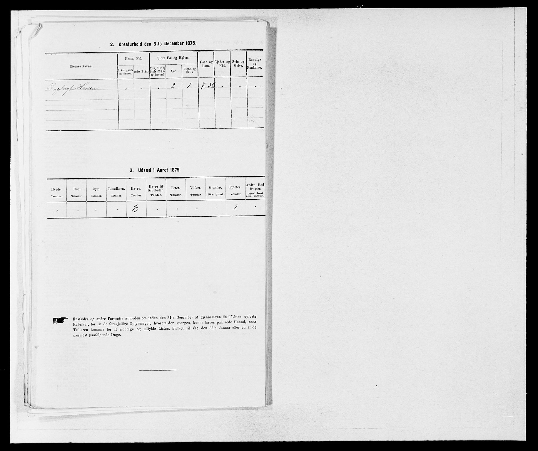 SAB, 1875 census for 1223P Tysnes, 1875, p. 1125