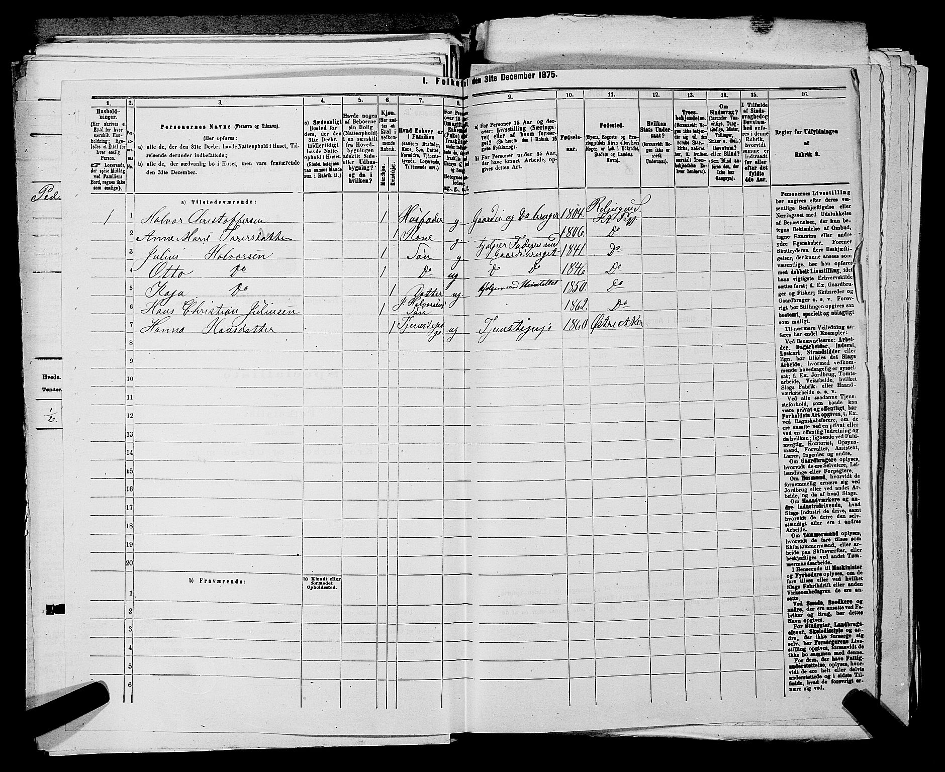 RA, 1875 census for 0227P Fet, 1875, p. 1270