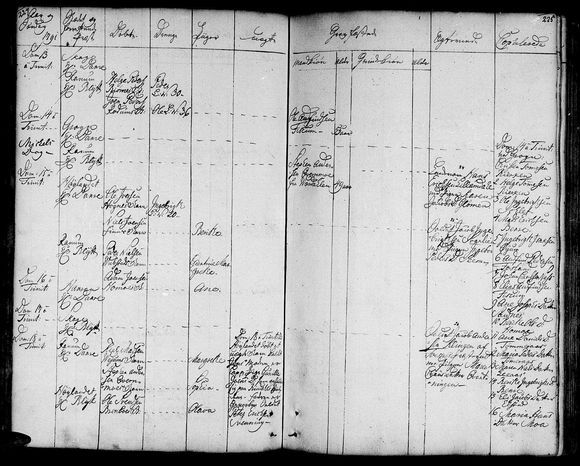 Ministerialprotokoller, klokkerbøker og fødselsregistre - Nord-Trøndelag, AV/SAT-A-1458/764/L0544: Parish register (official) no. 764A04, 1780-1798, p. 224-225