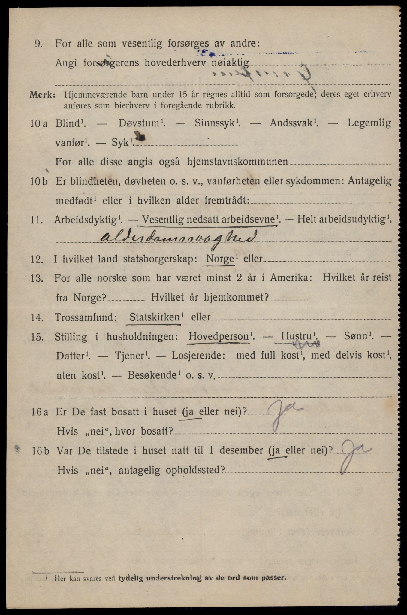 SAT, 1920 census for Trondheim, 1920, p. 54217