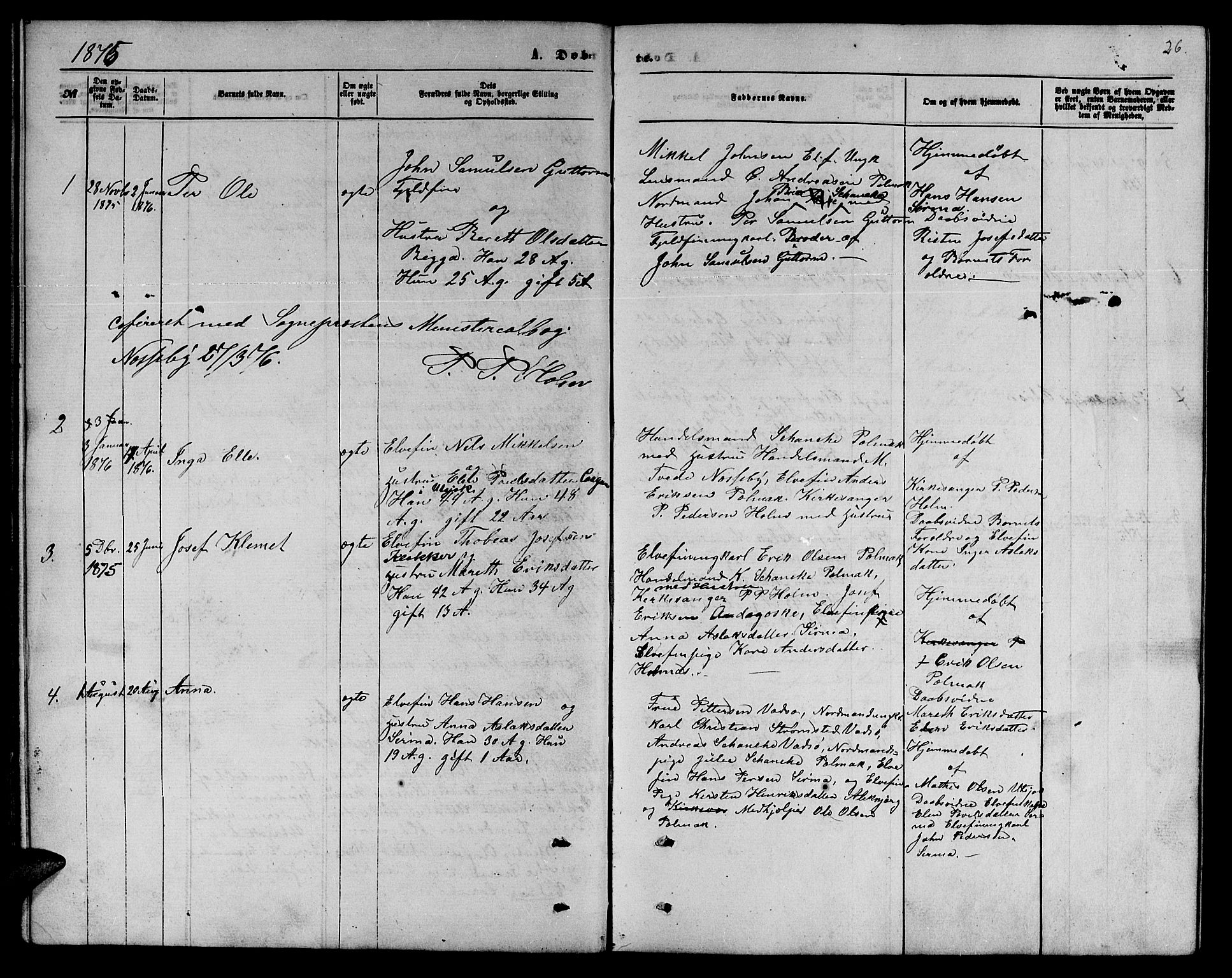Nesseby sokneprestkontor, SATØ/S-1330/H/Hb/L0006klokker: Parish register (copy) no. 6, 1860-1876, p. 26